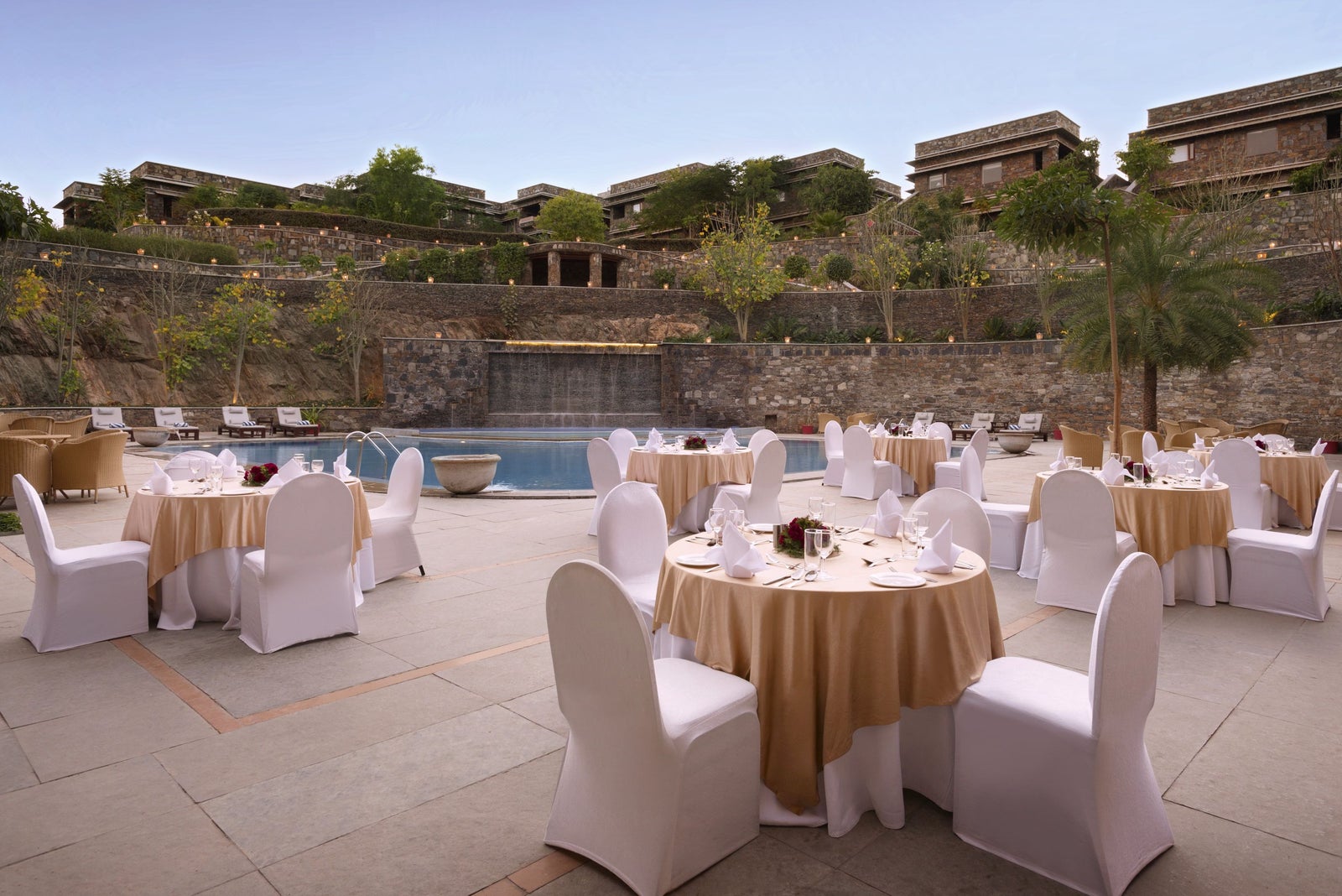 Pool Banquet Setup
