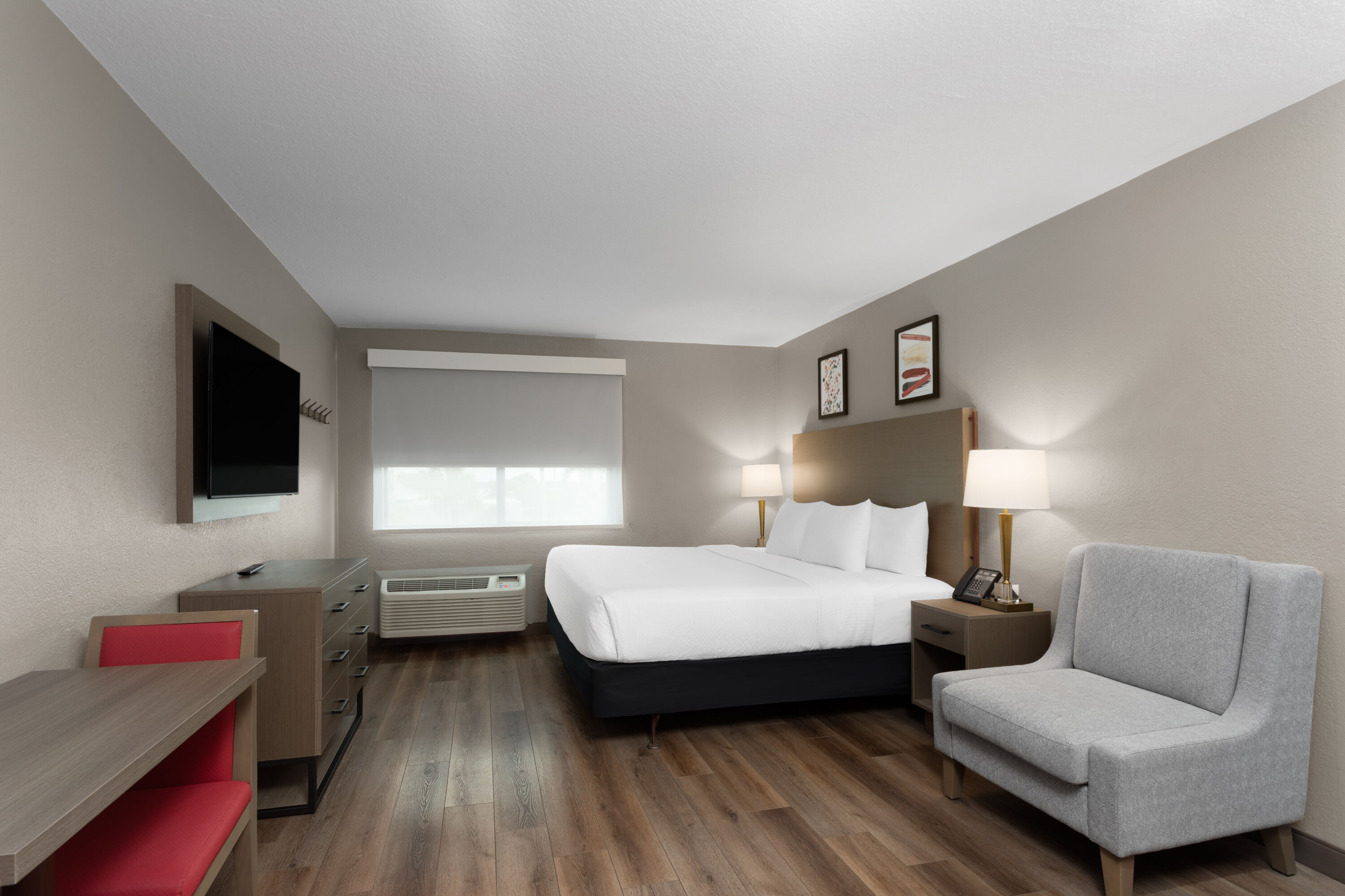 Guest room at the Hawthorn Extended Stay by Wyndham Ft Lauderdale Cypress Crk in Fort Lauderdale, Florida