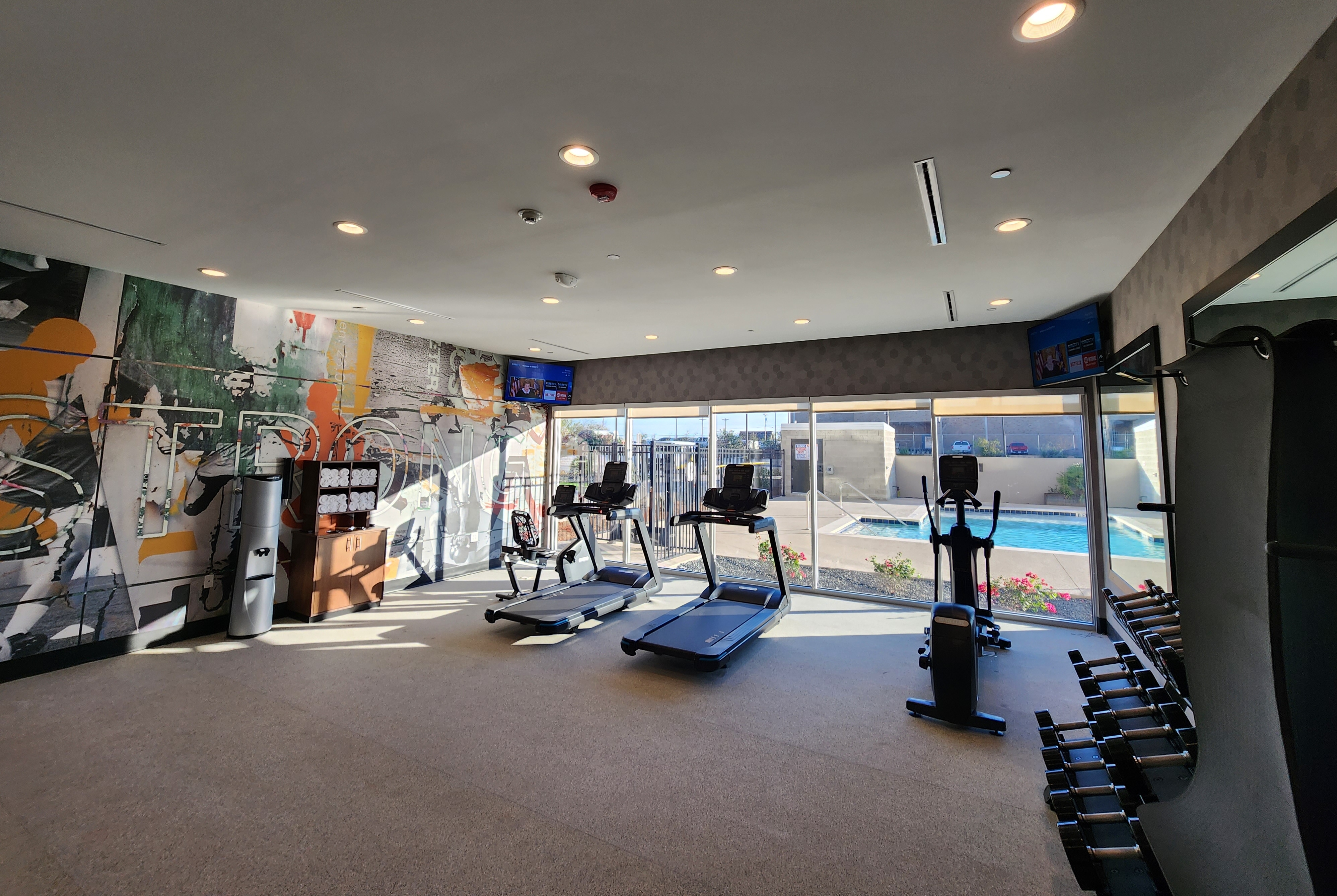 Fitness room at Hawthorn Extended Stay by Wyndham Del Rio in Del Rio, Texas