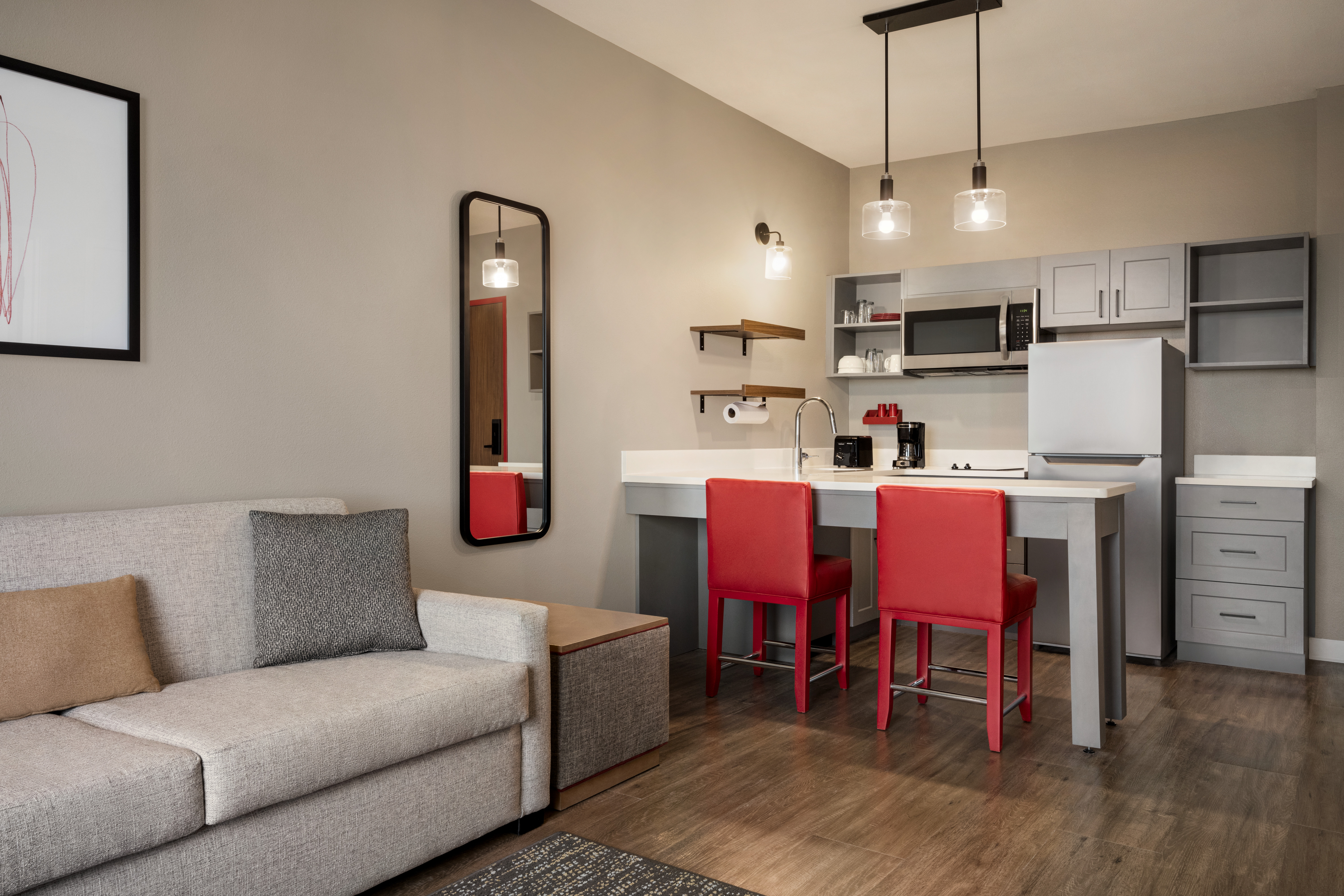 Guest room at the Hawthorn Extended Stay by Wyndham Del Rio in Del Rio, Texas
