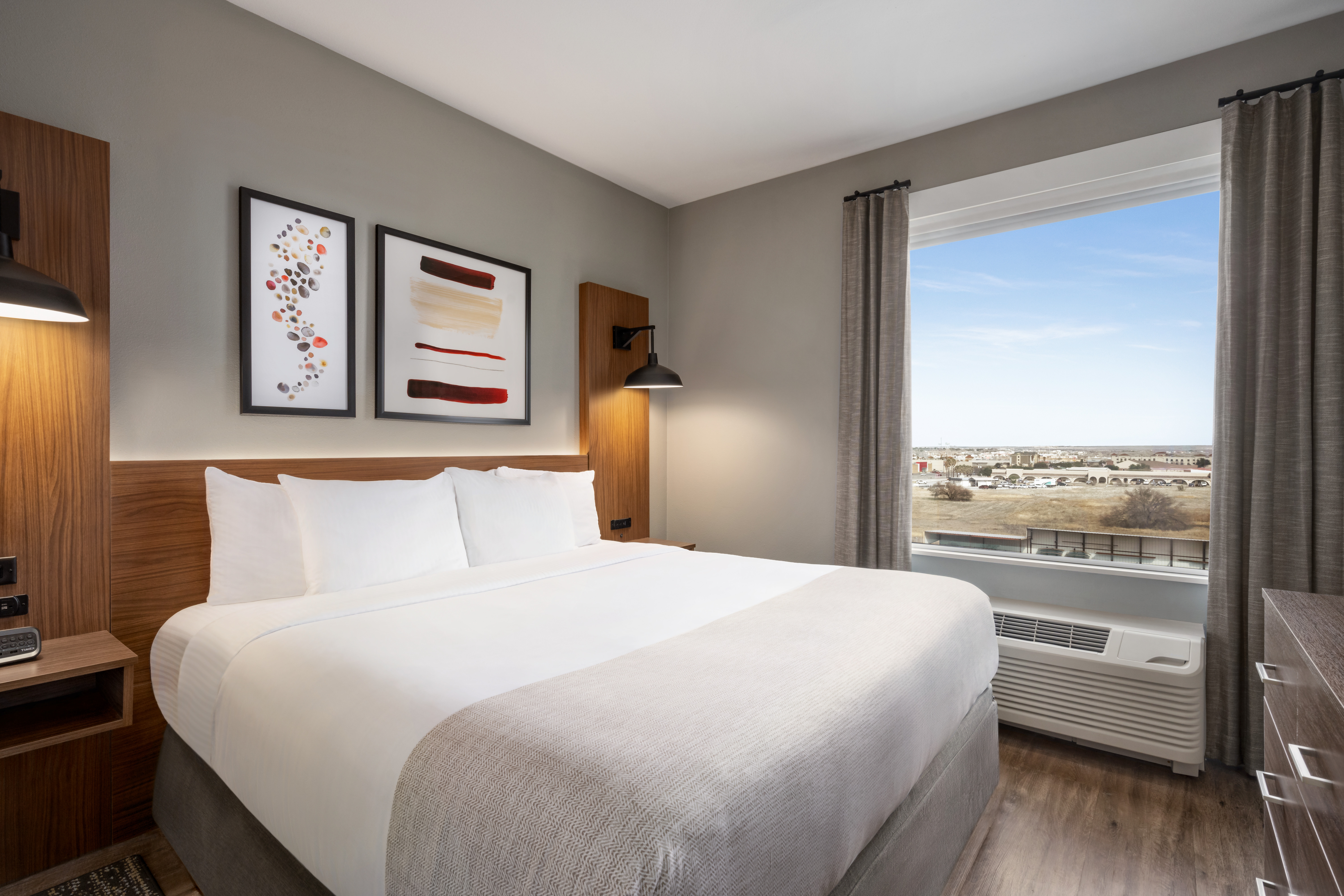 Guest room at the Hawthorn Extended Stay by Wyndham Del Rio in Del Rio, Texas