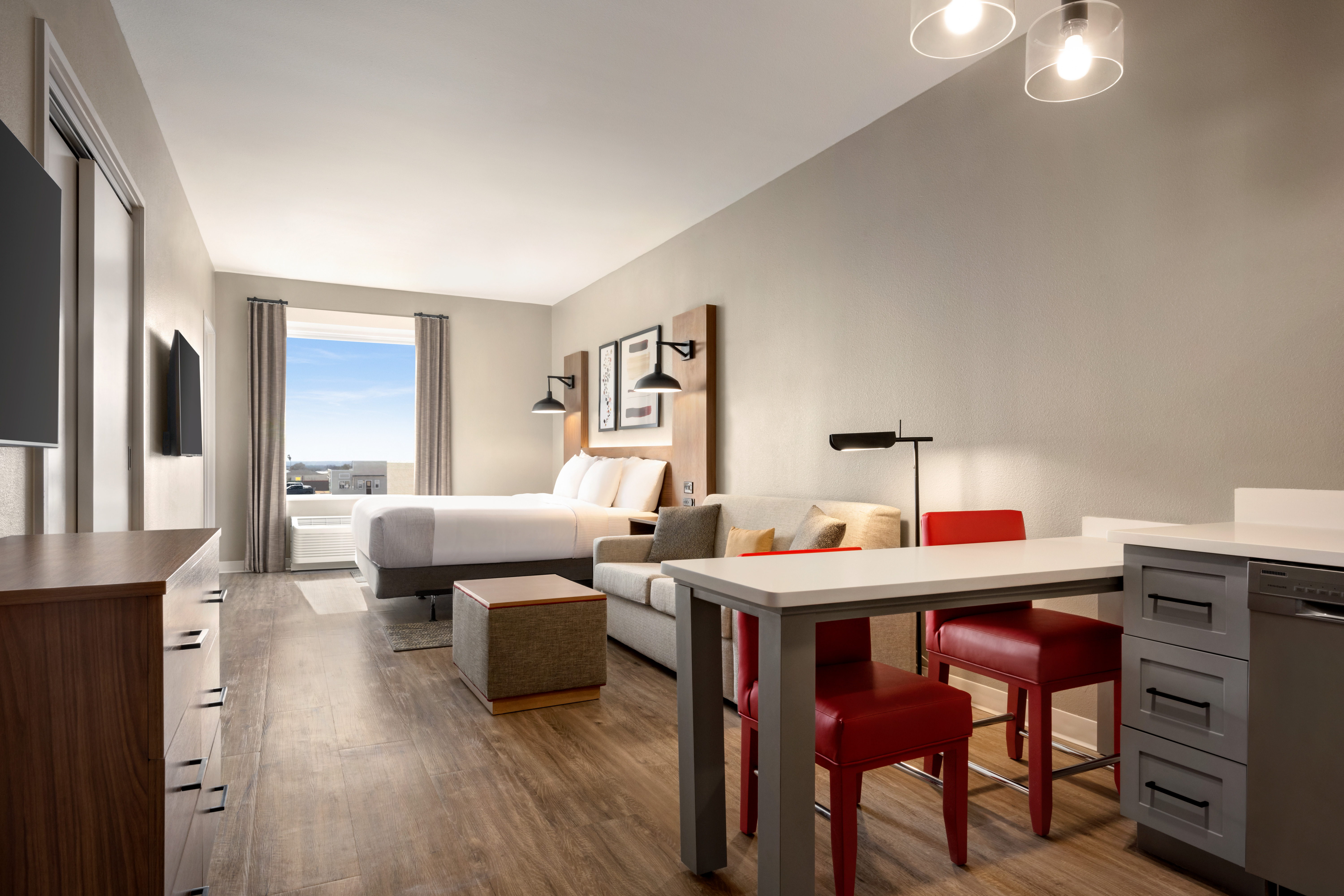 Guest room at the Hawthorn Extended Stay by Wyndham Del Rio in Del Rio, Texas