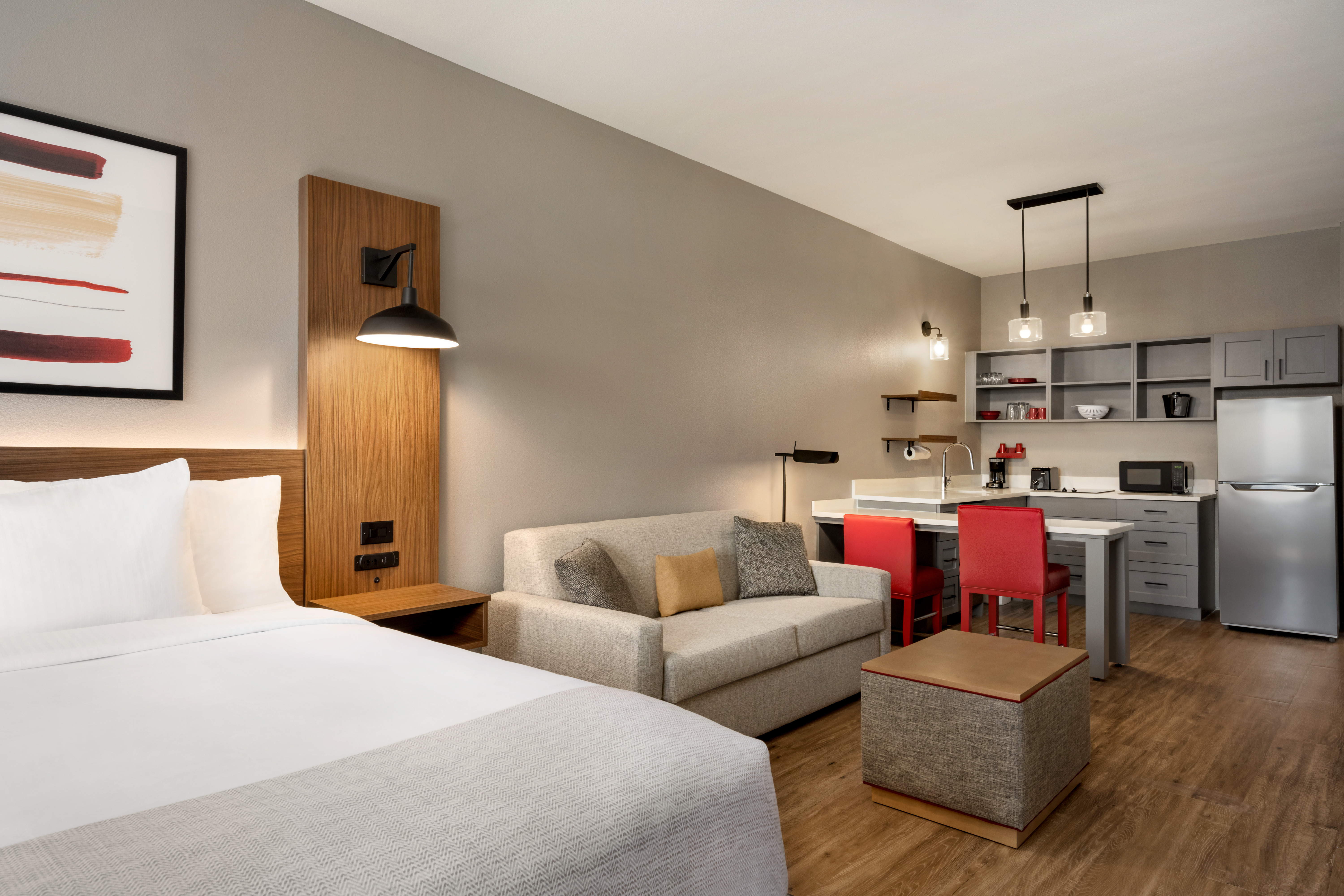 Guest room at the Hawthorn Extended Stay by Wyndham Del Rio in Del Rio, Texas