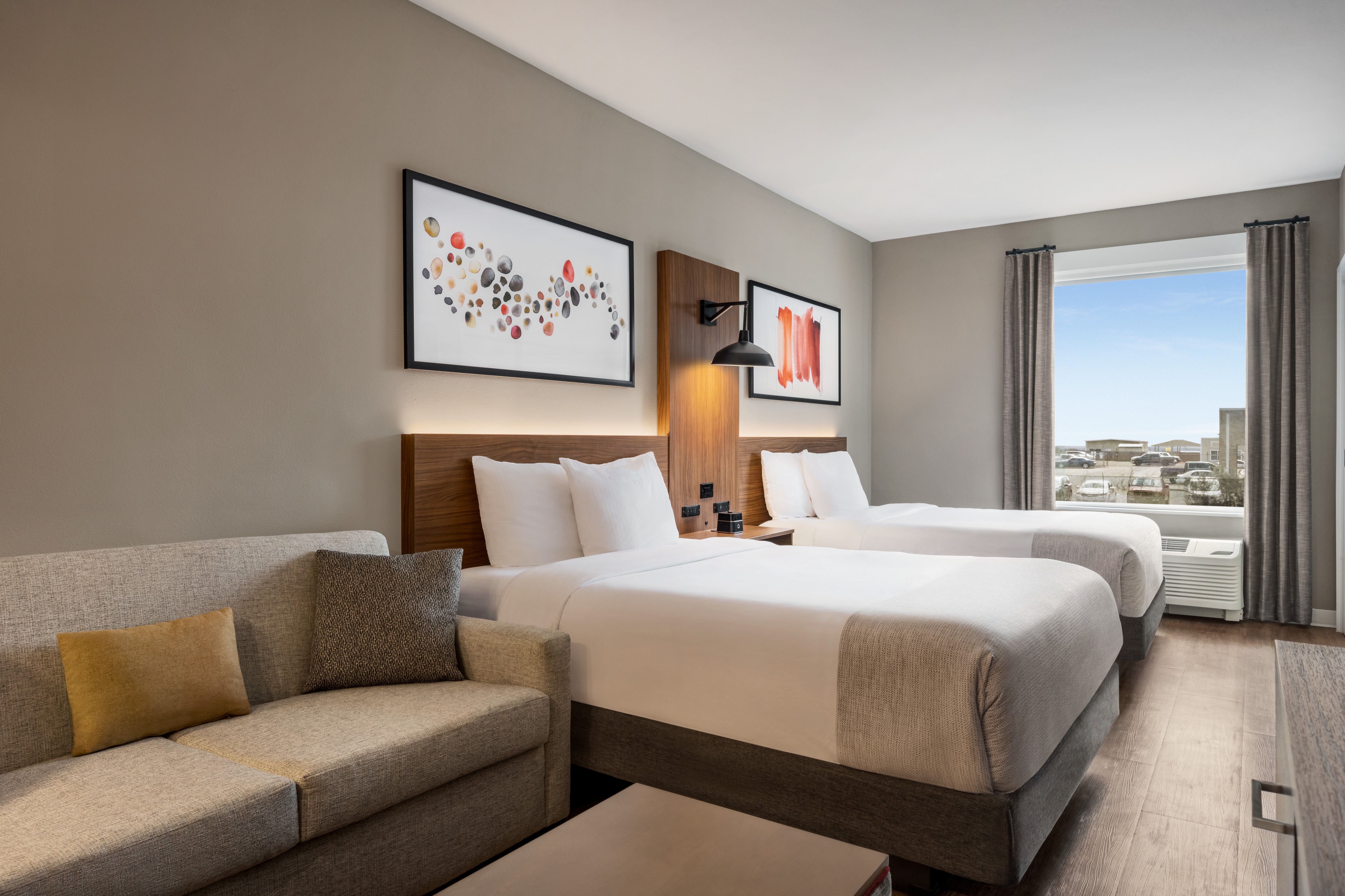Guest room at the Hawthorn Extended Stay by Wyndham Del Rio in Del Rio, Texas