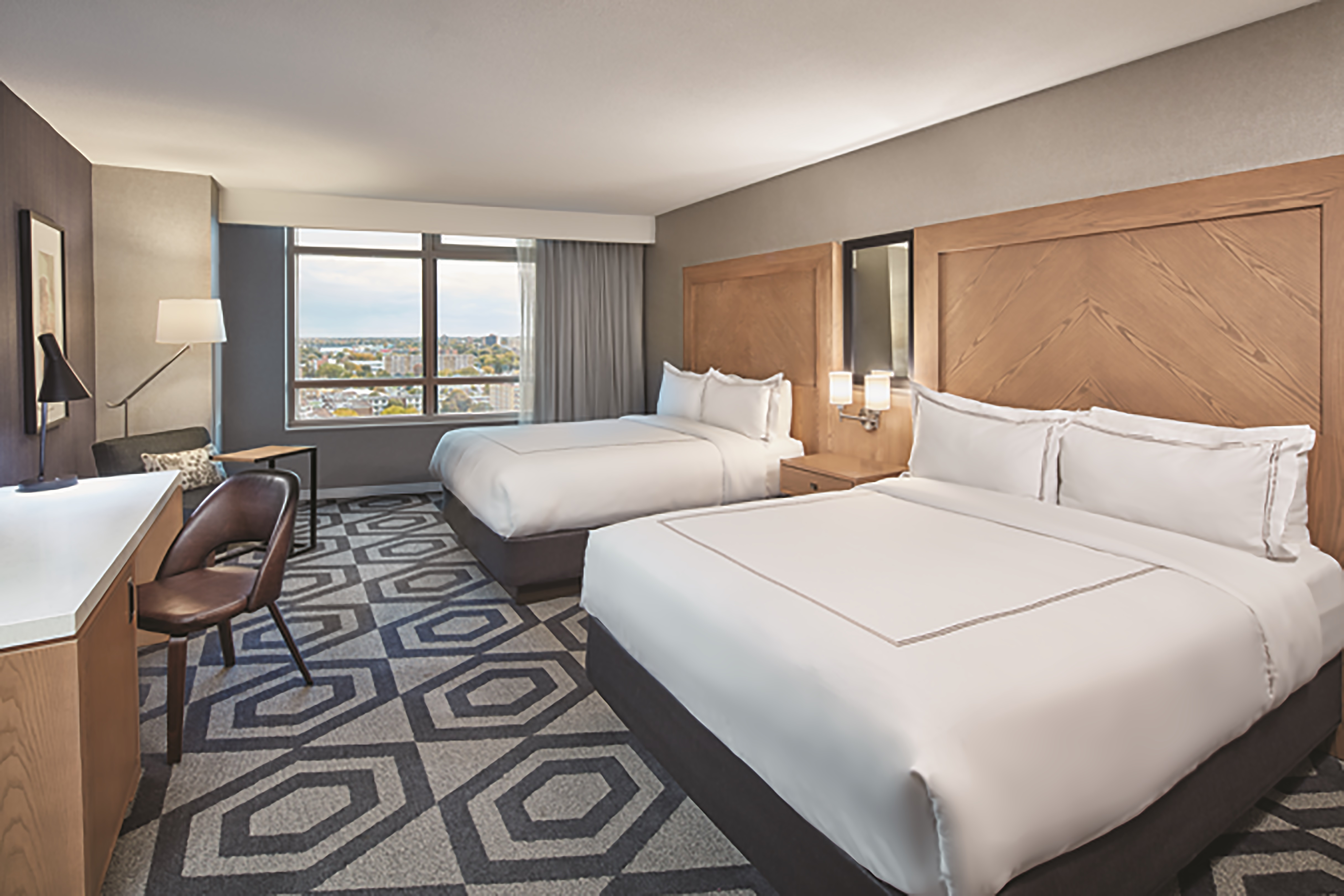 Guest room at the Caesars Windsor in Windsor, Ontario