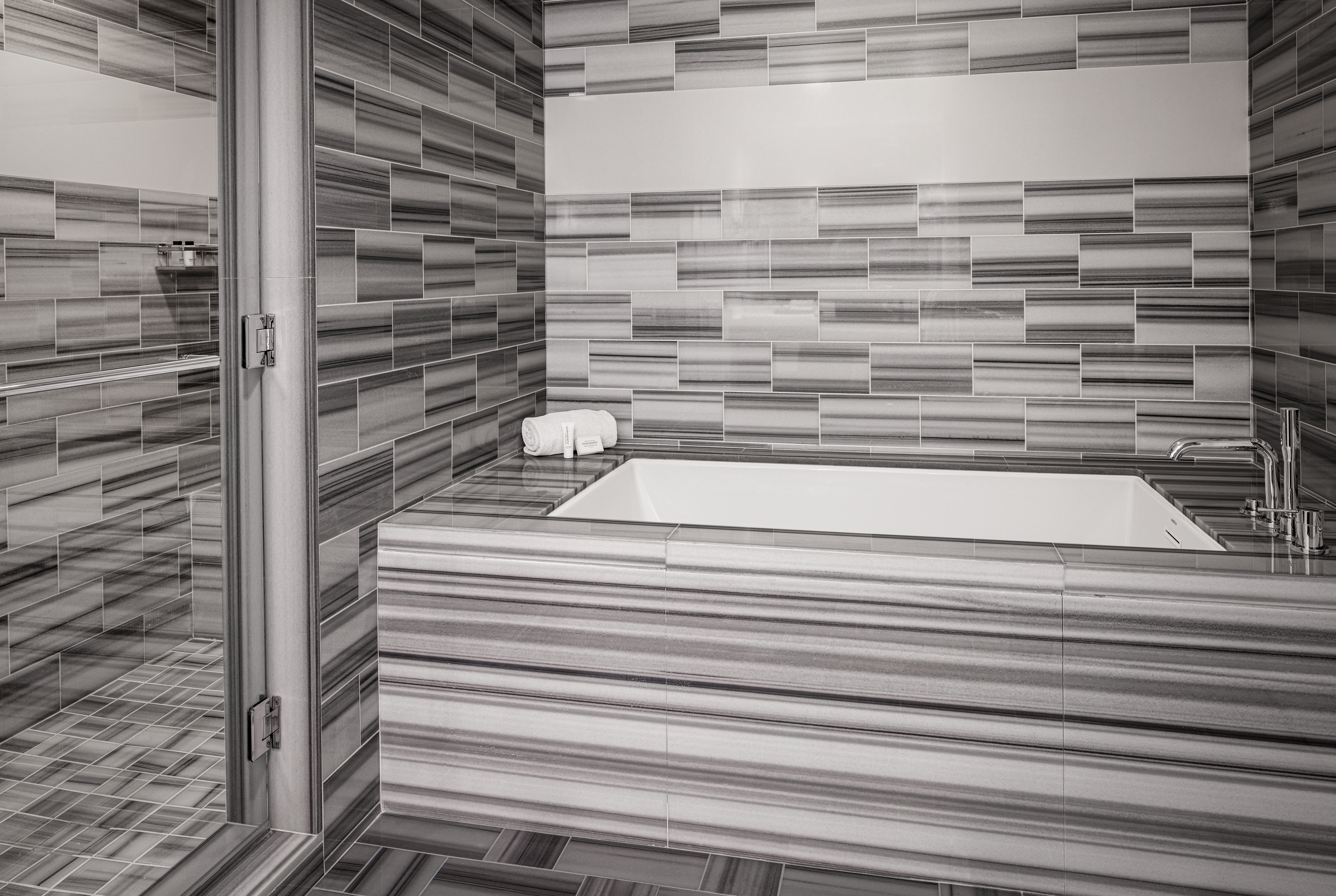 Guest room bath at the Caesars Palace Las Vegas in Las Vegas, Nevada