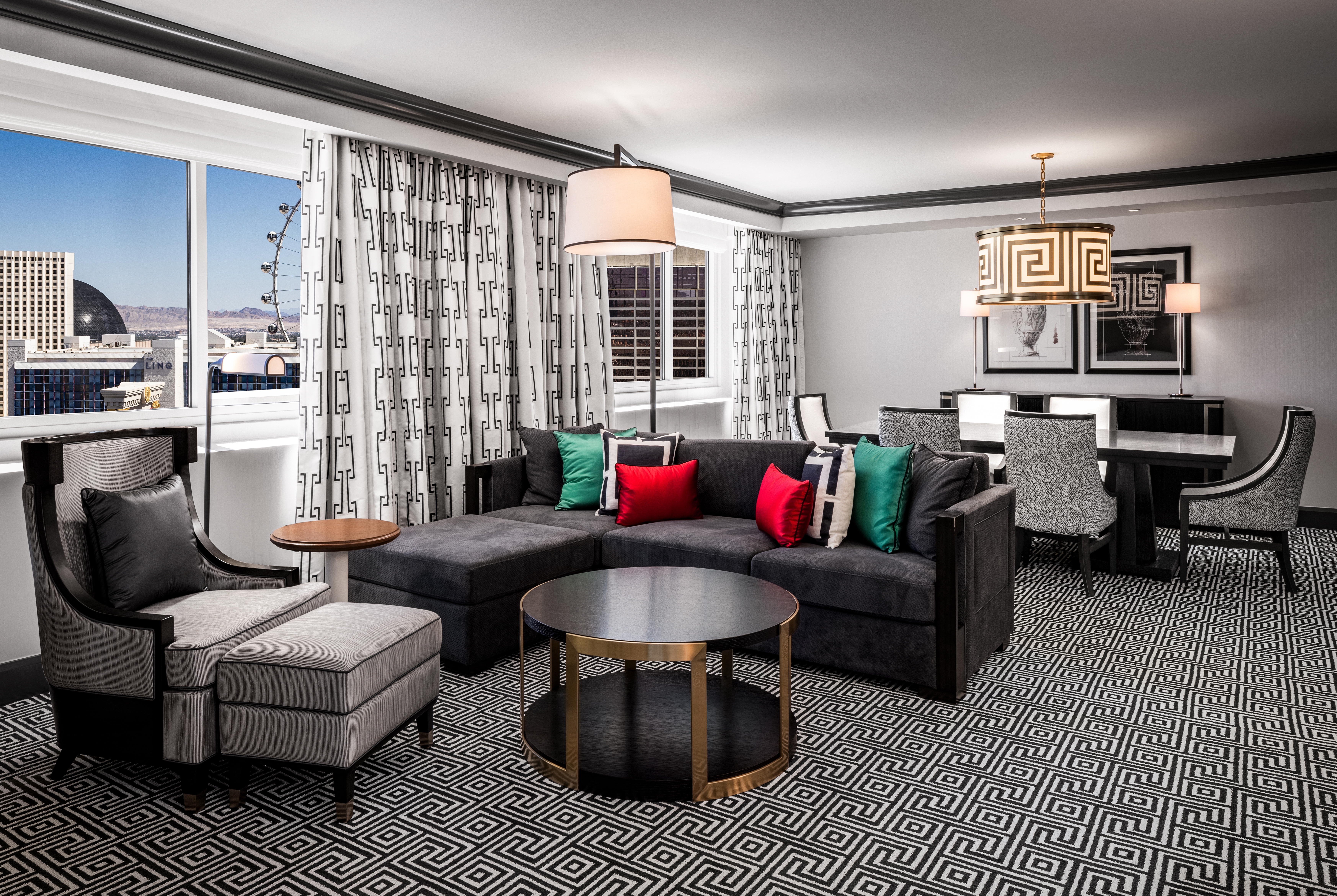 Guest room at the Caesars Palace Las Vegas in Las Vegas, Nevada