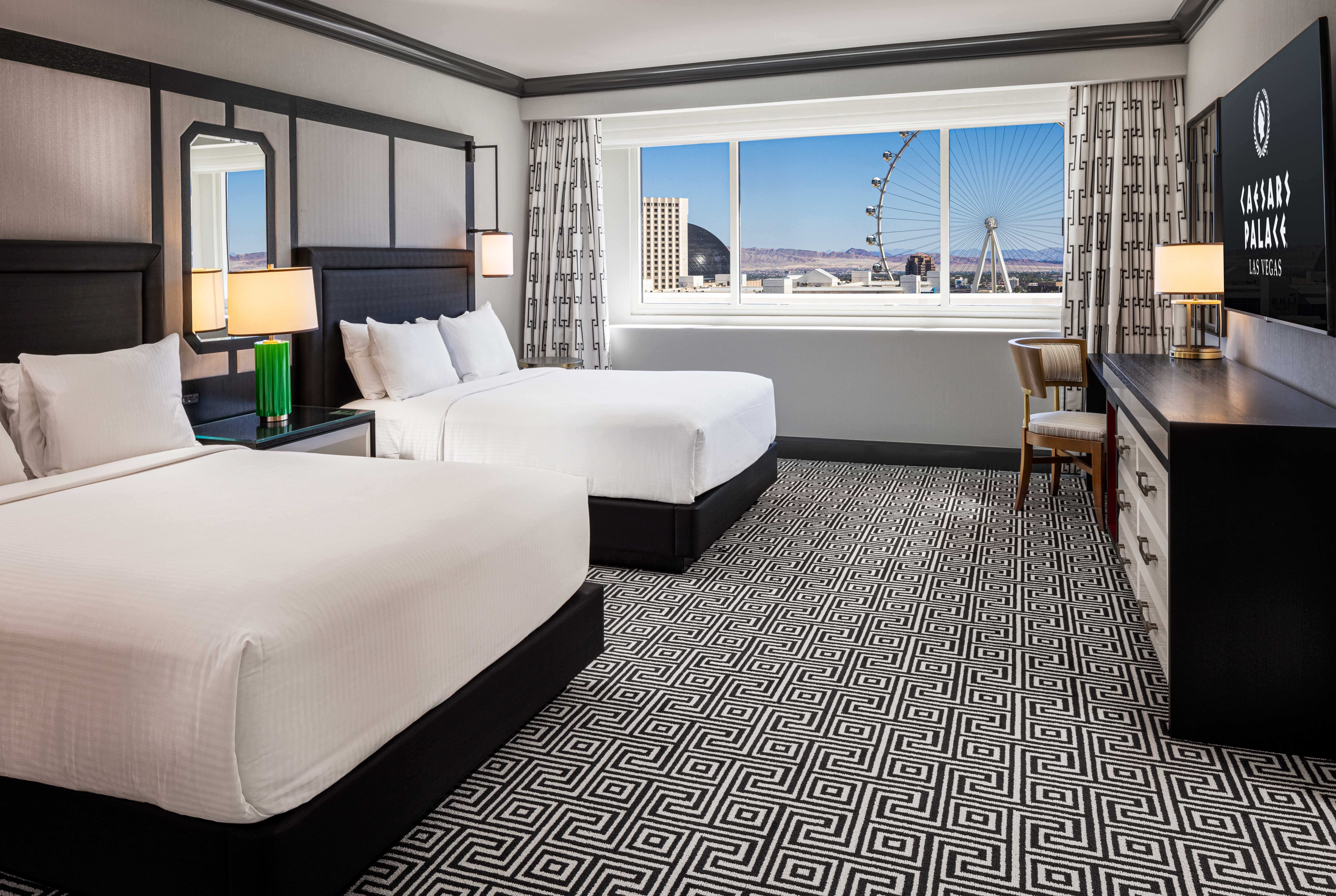 Guest room at the Caesars Palace Las Vegas in Las Vegas, Nevada