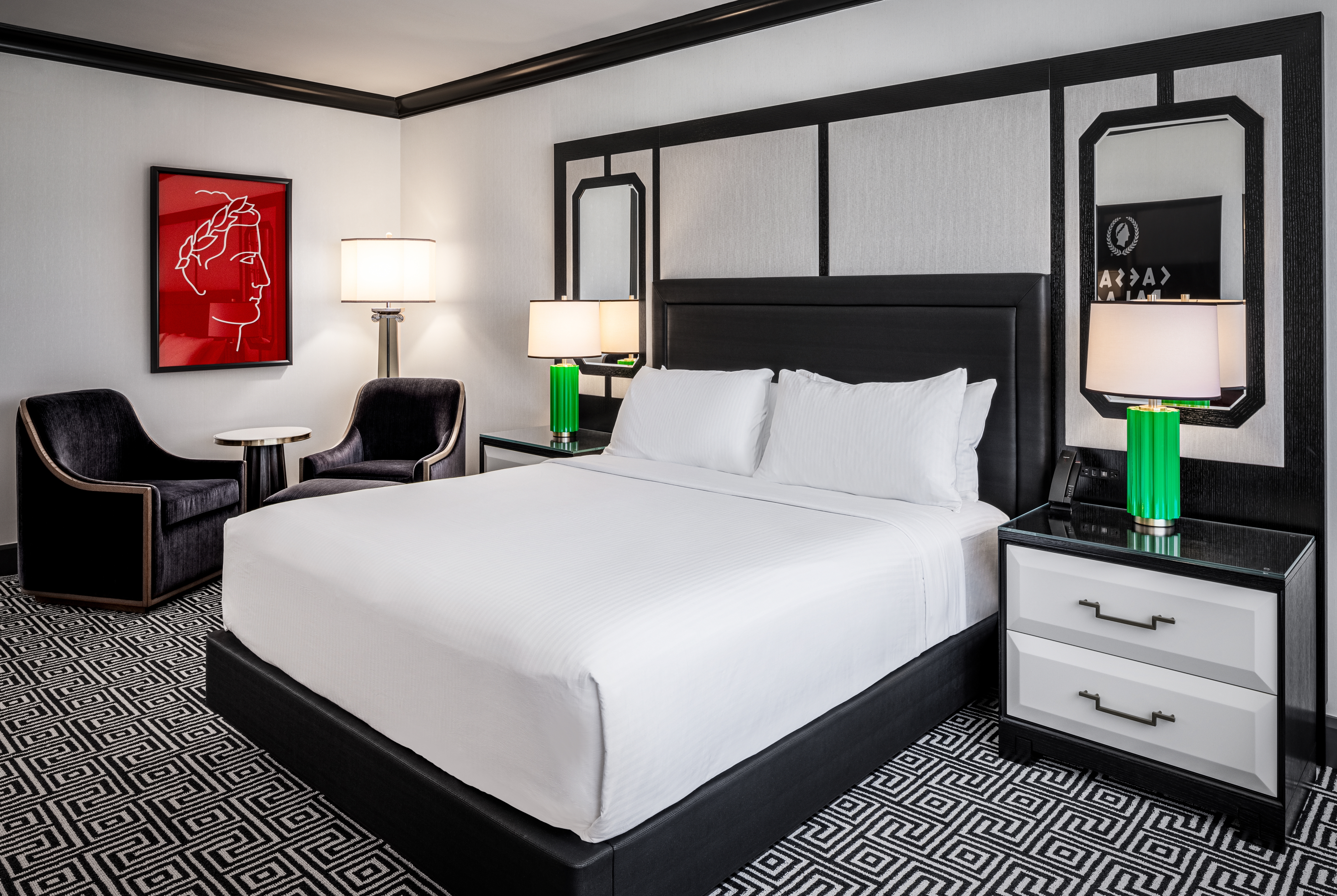 Guest room at the Caesars Palace Las Vegas in Las Vegas, Nevada