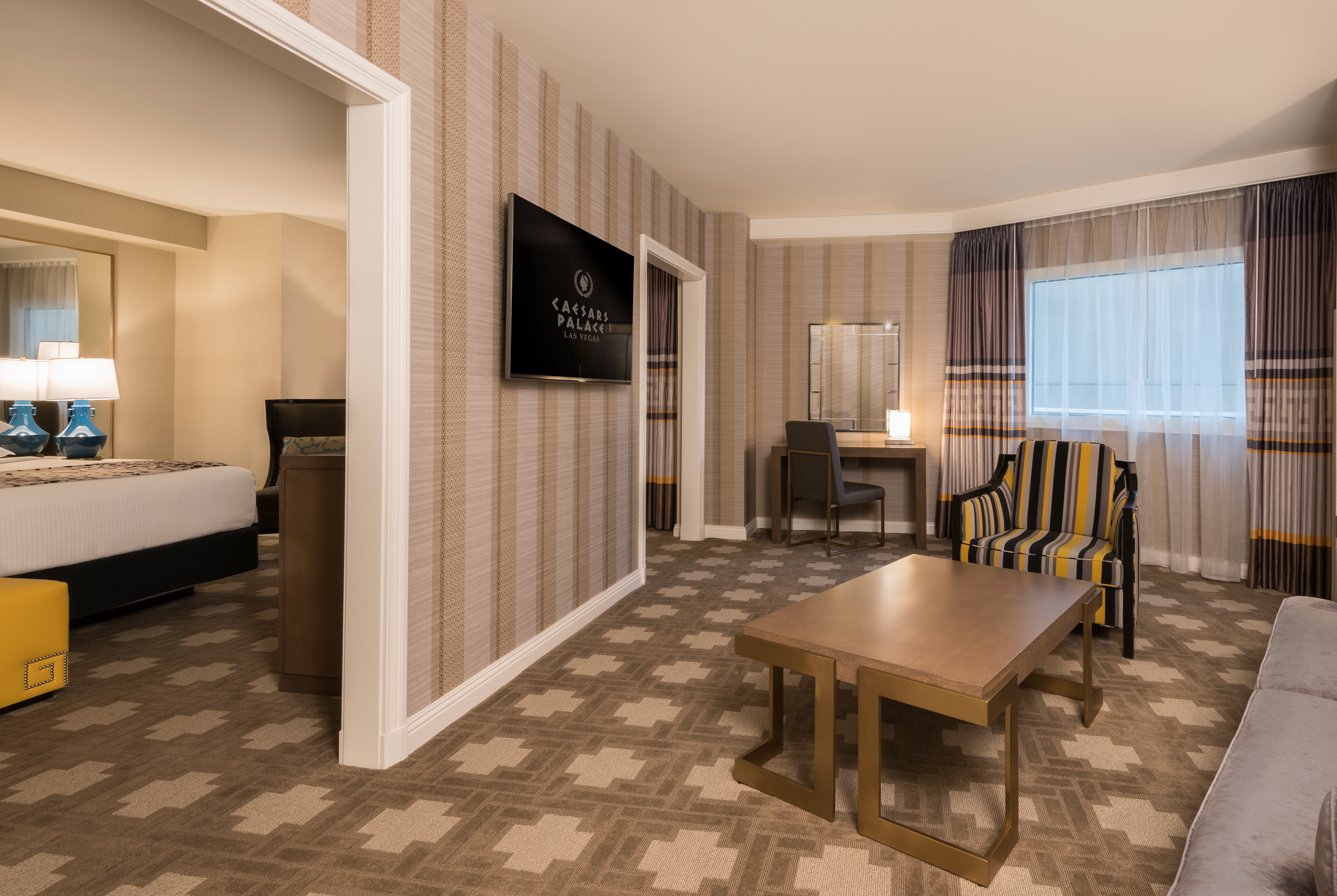Guest room at the Caesars Palace Las Vegas in Las Vegas, Nevada