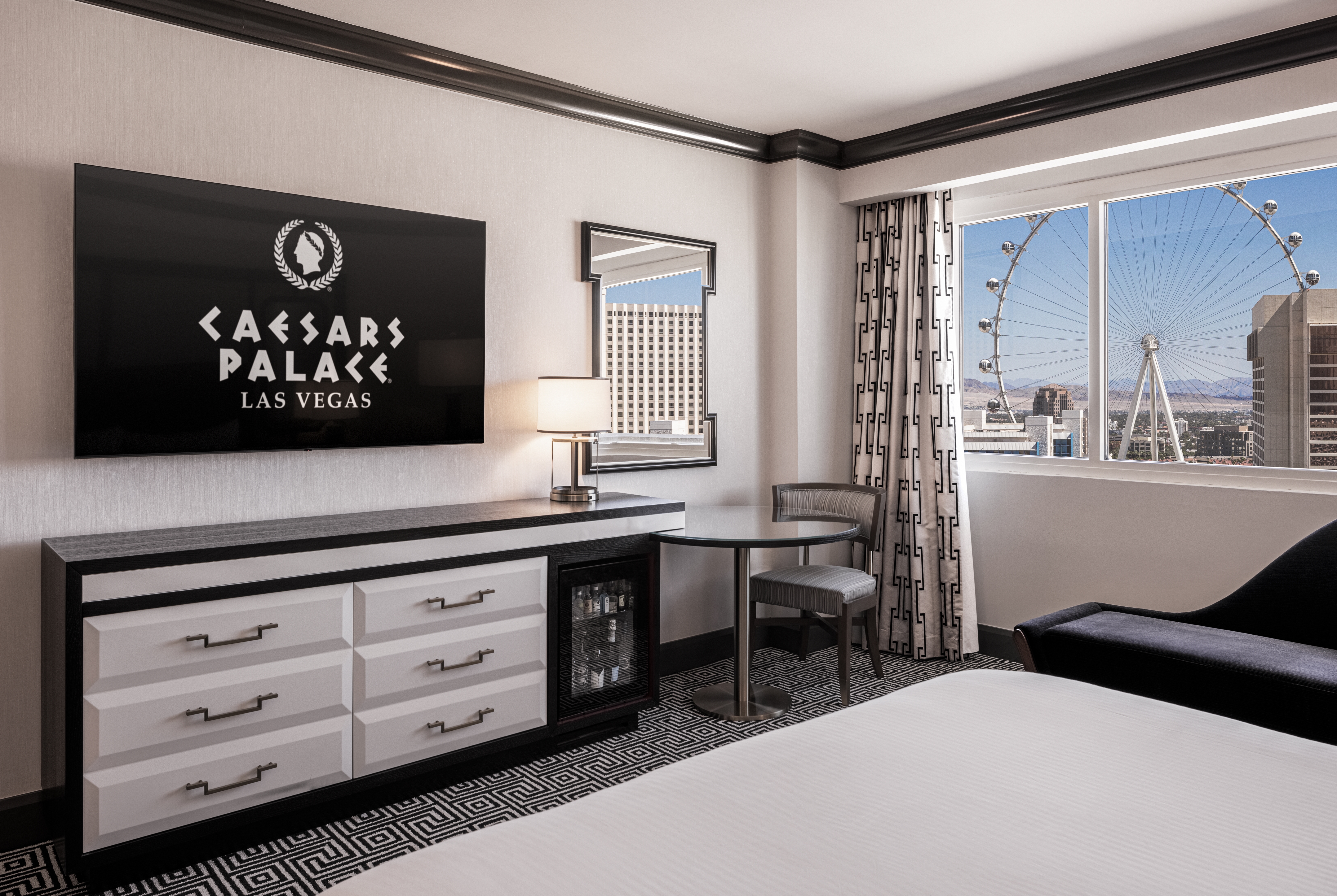 Guest room at the Caesars Palace Las Vegas in Las Vegas, Nevada