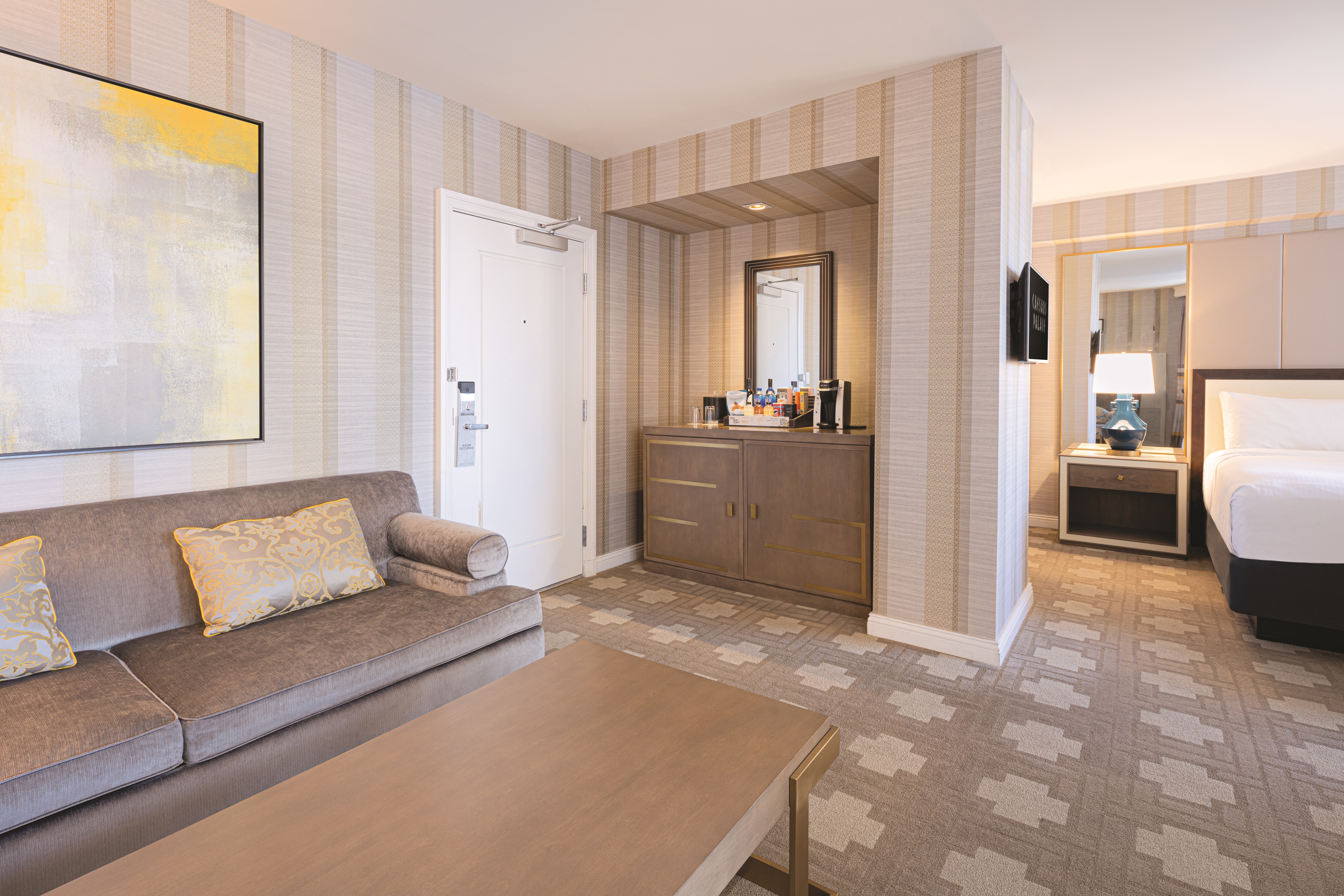 Guest room at the Caesars Palace Las Vegas in Las Vegas, Nevada