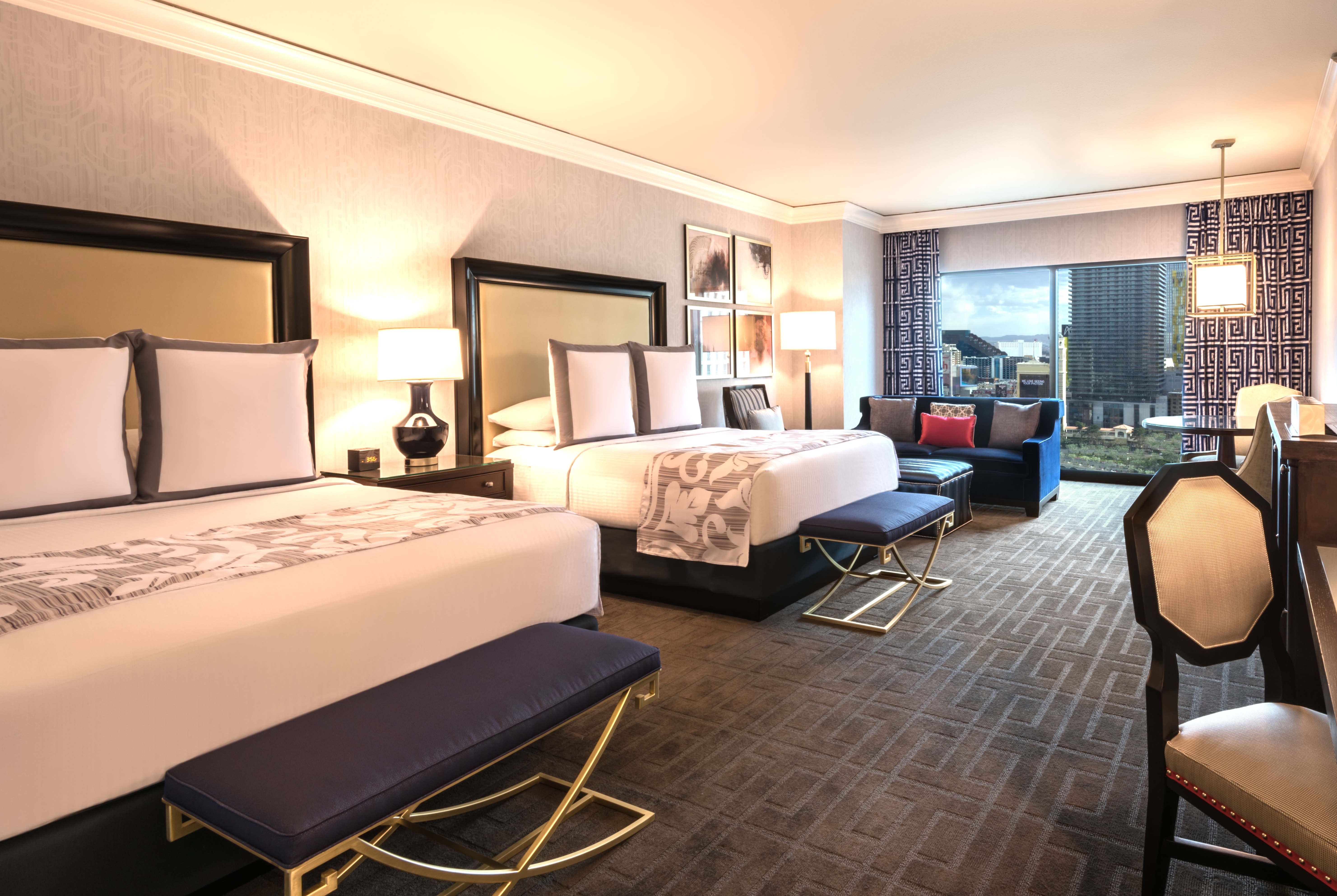 Guest room at the Caesars Palace Las Vegas in Las Vegas, Nevada