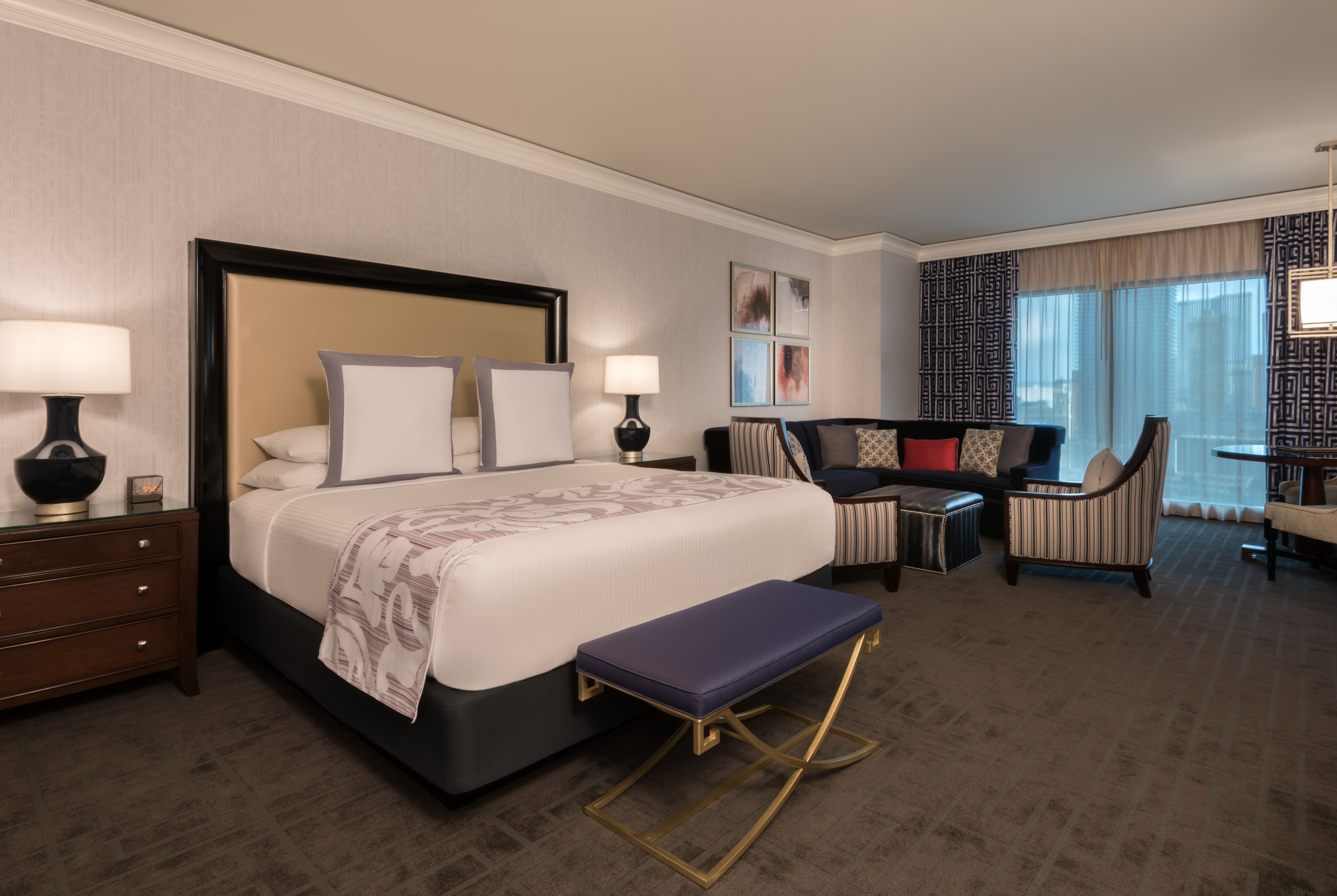 Guest room at the Caesars Palace Las Vegas in Las Vegas, Nevada