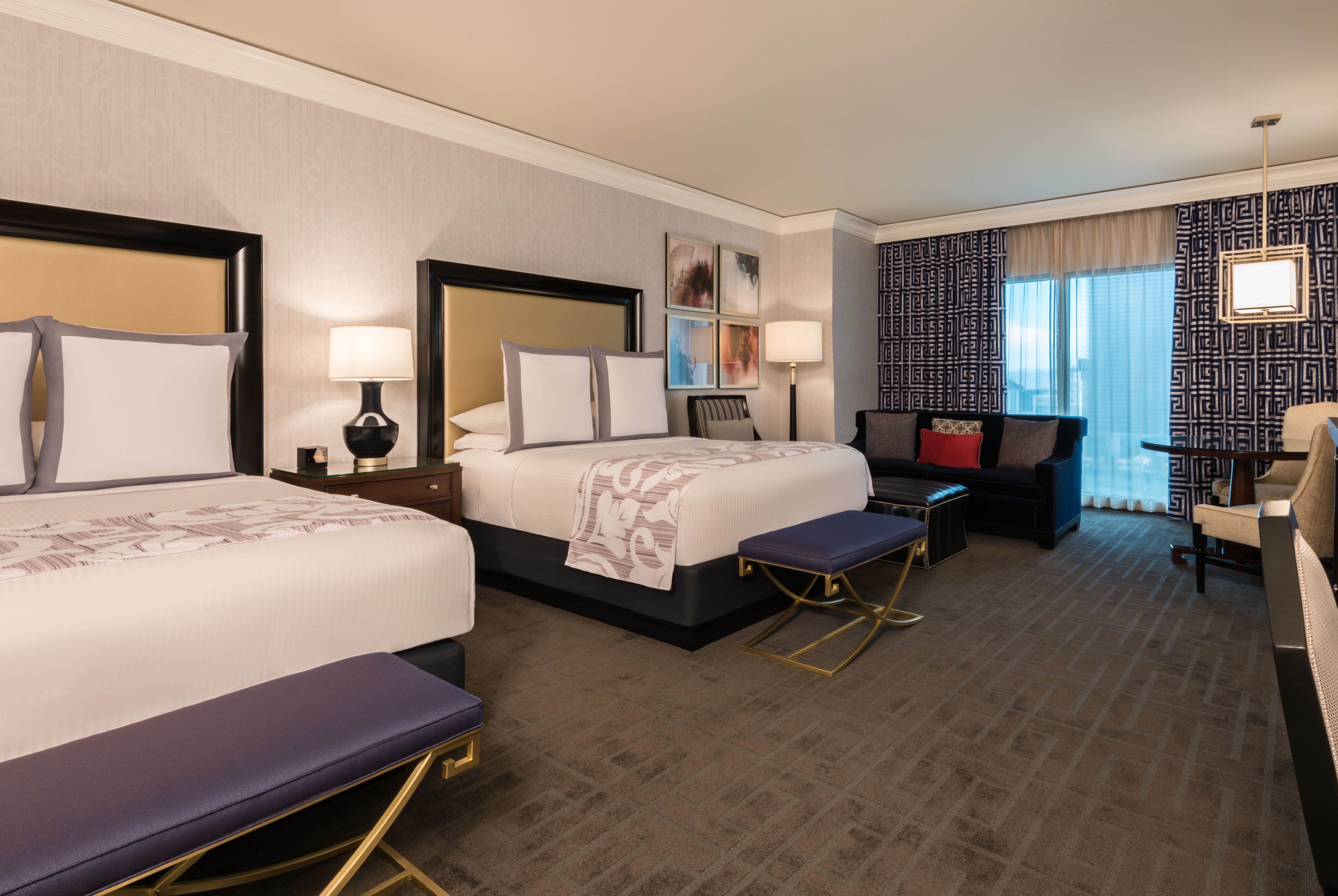 Guest room at the Caesars Palace Las Vegas in Las Vegas, Nevada