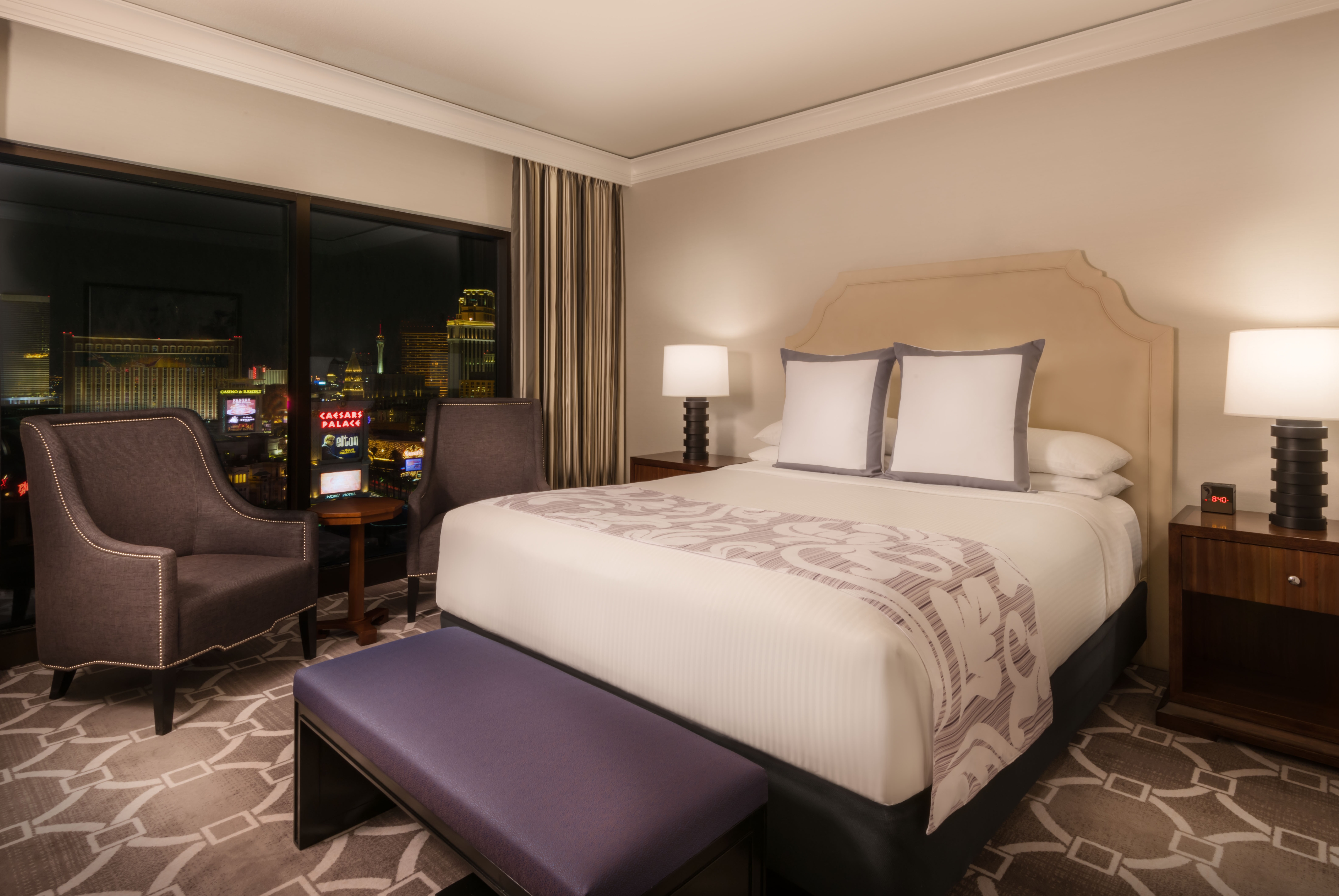 Guest room at the Caesars Palace Las Vegas in Las Vegas, Nevada