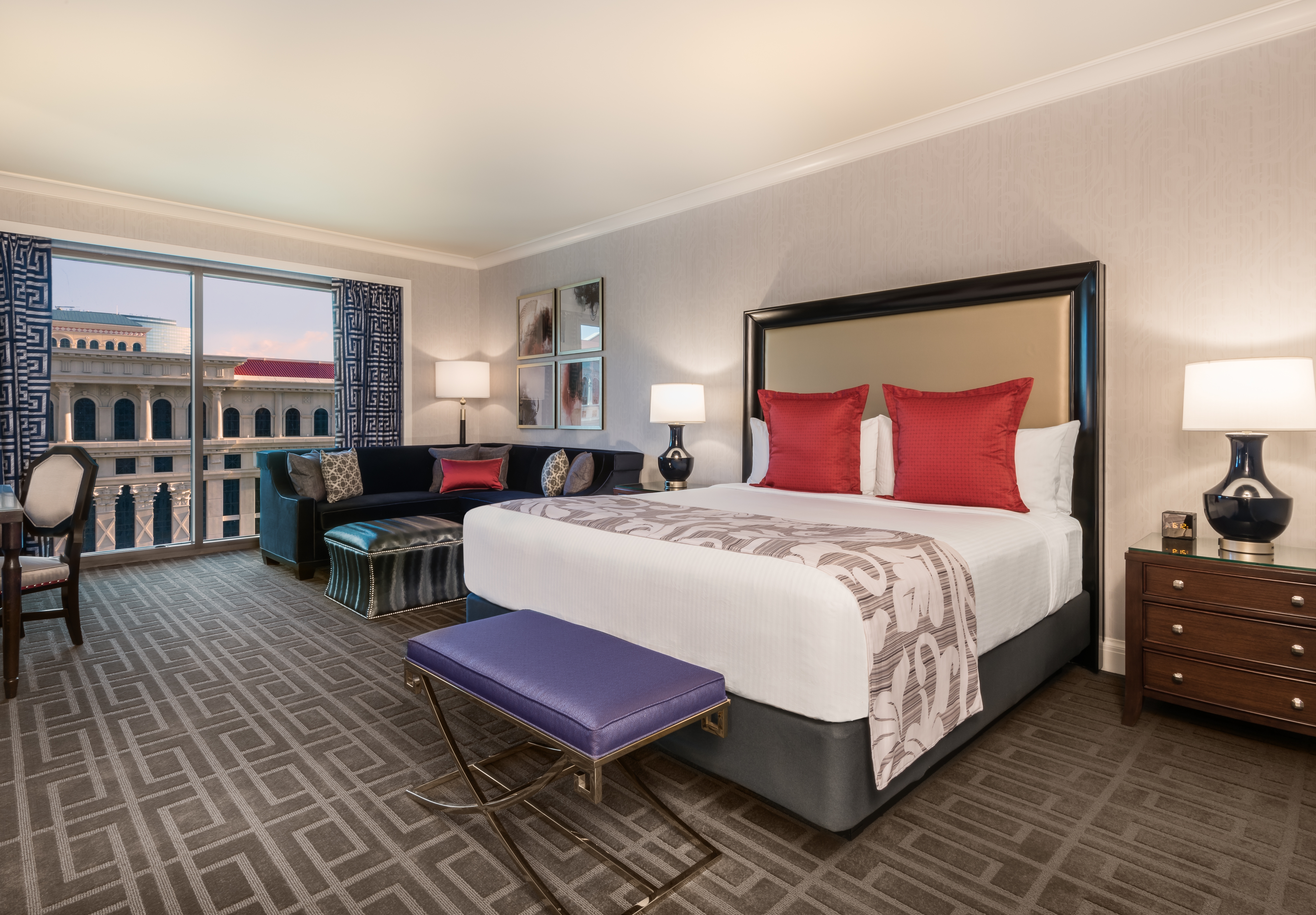 Guest room at the Caesars Palace Las Vegas in Las Vegas, Nevada
