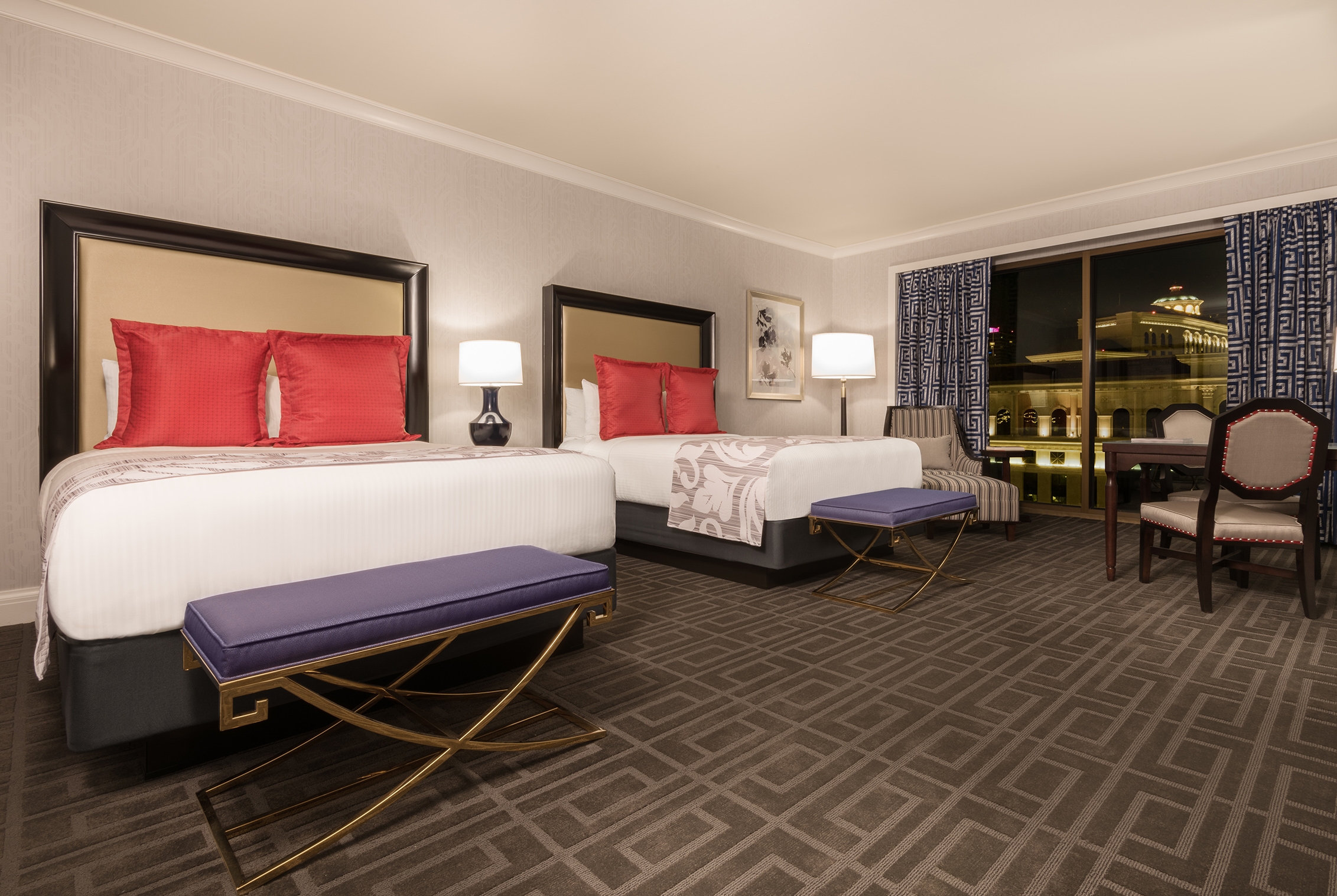 Guest room at the Caesars Palace Las Vegas in Las Vegas, Nevada