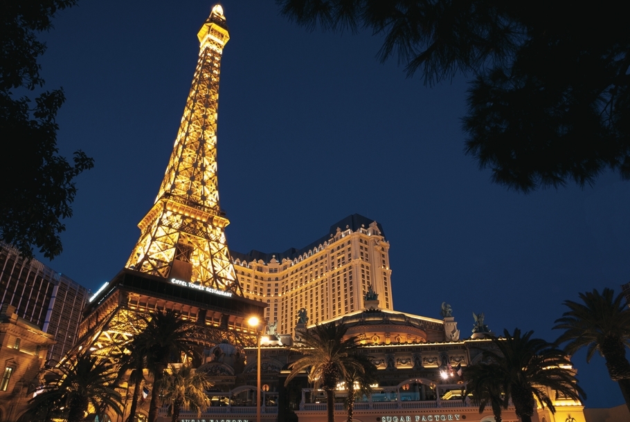Exterior of Paris Las Vegas hotel in Las Vegas, Nevada