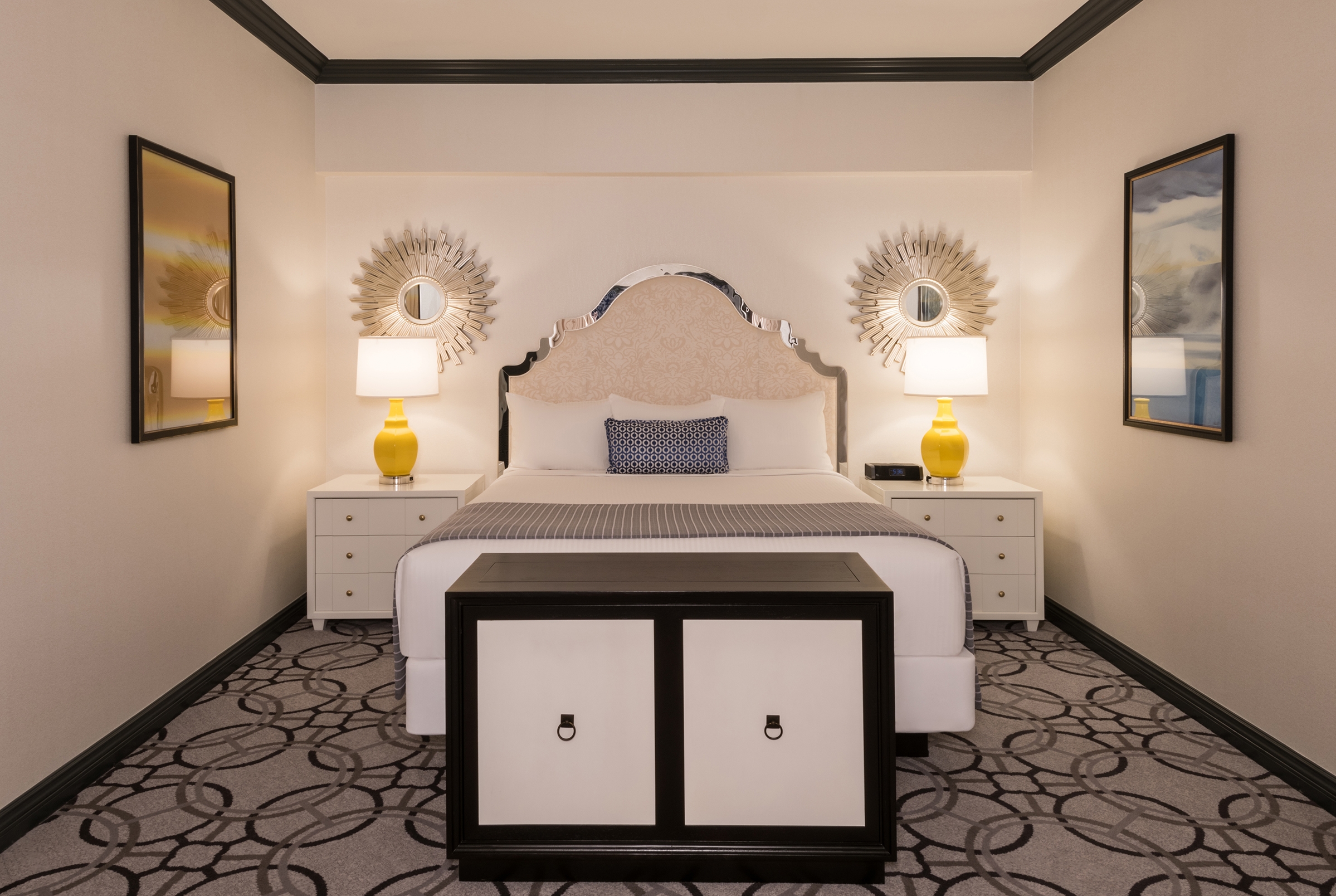 Guest room at the Paris Las Vegas in Las Vegas, Nevada