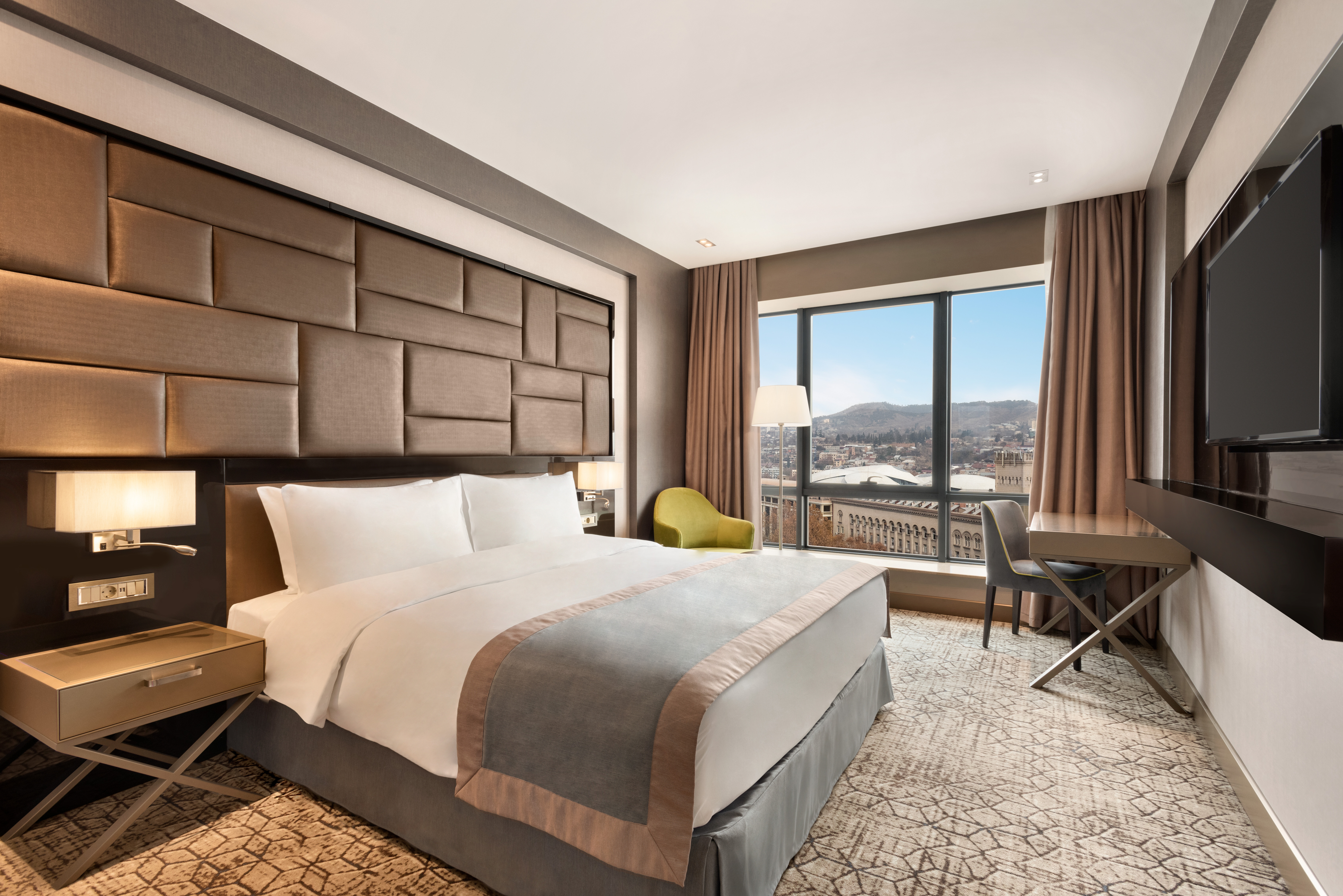 Guest room at the Wyndham Grand Tbilisi in Tbilisi, Other than US/Canada