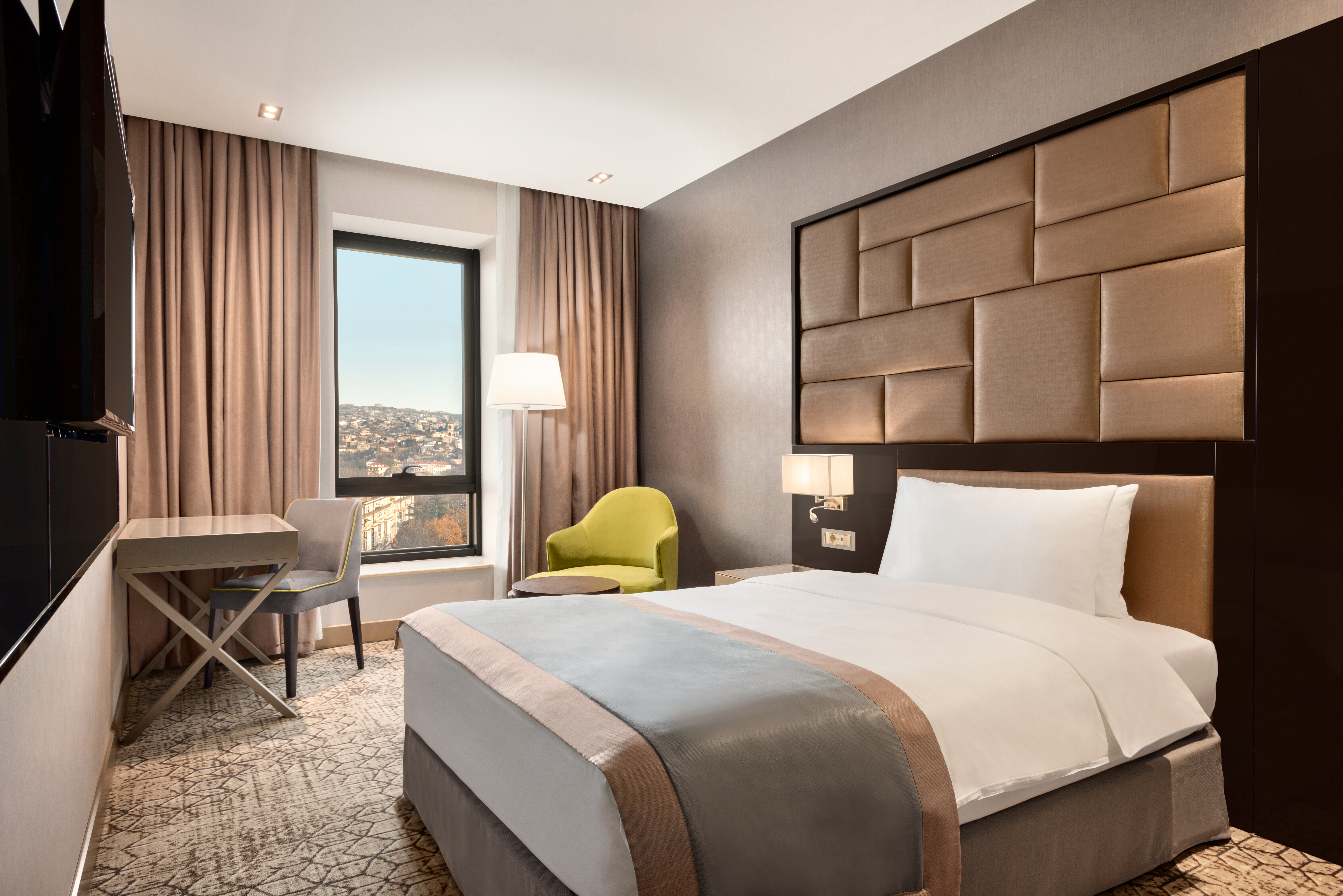 Guest room at the Wyndham Grand Tbilisi in Tbilisi, Other than US/Canada