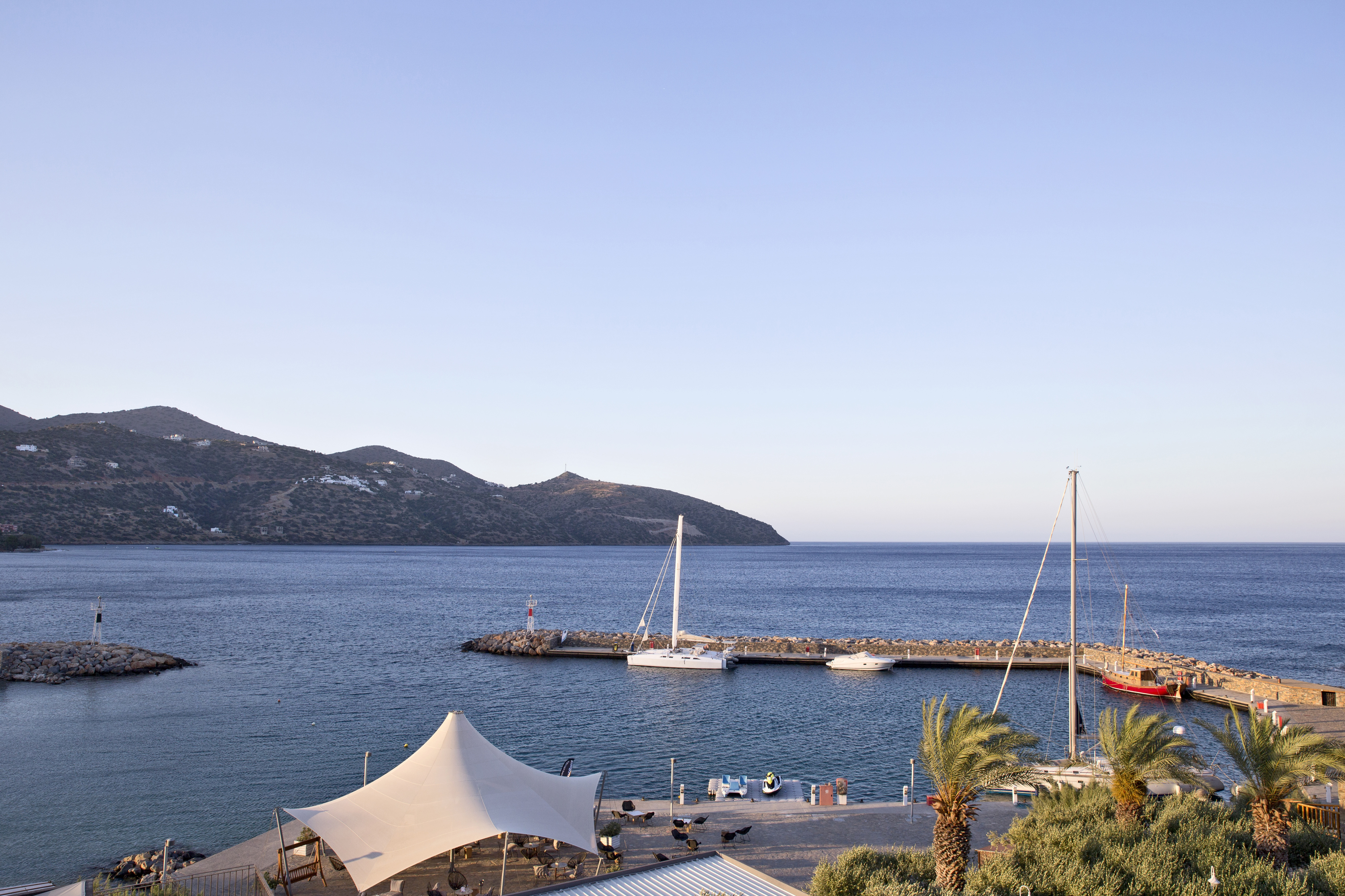 Aerial View of Wyndham Grand Crete Mirabello Bay hotel in Agios Nikolaos, Other than US/Canada
