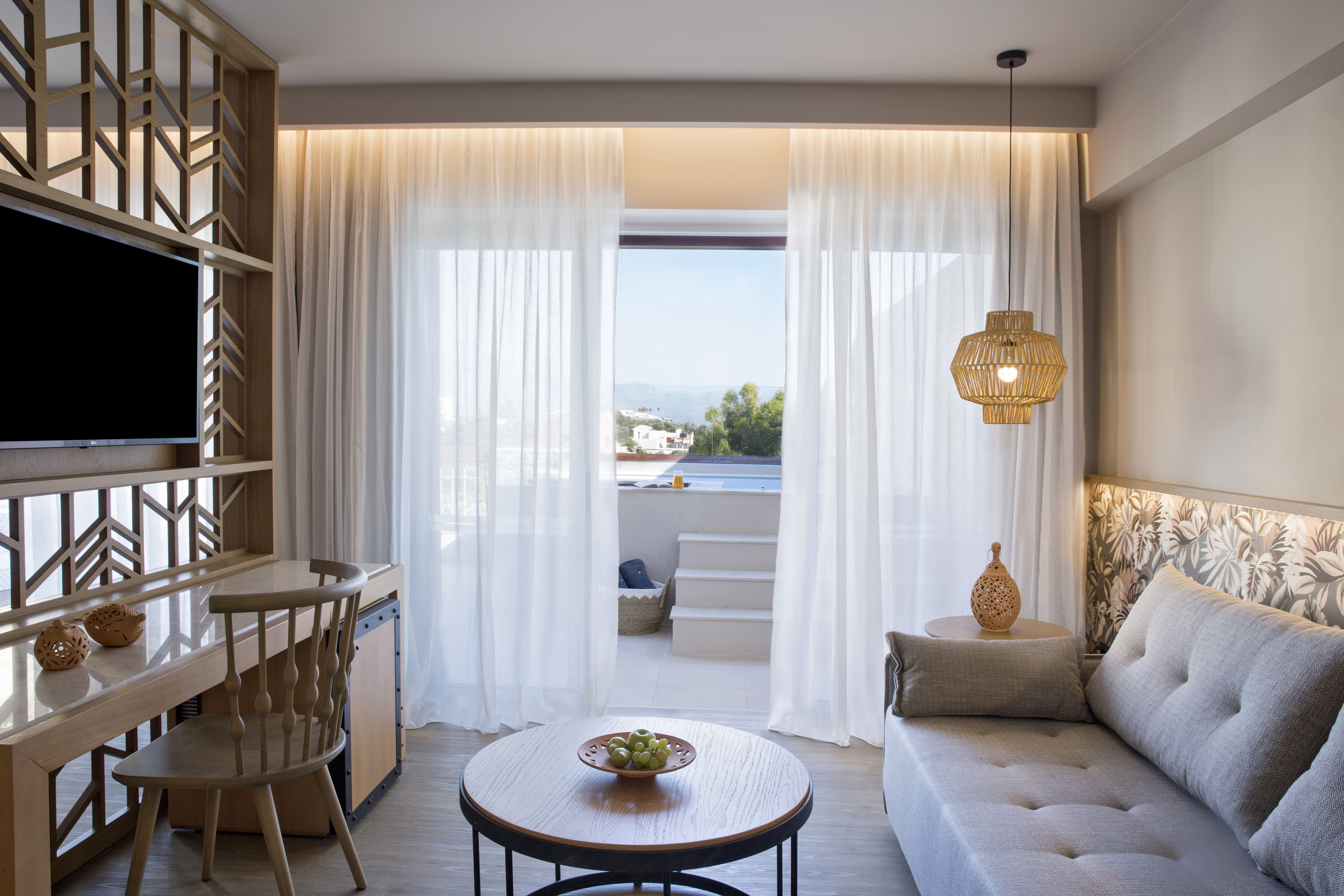Guest room at the Wyndham Grand Crete Mirabello Bay in Agios Nikolaos, Other than US/Canada