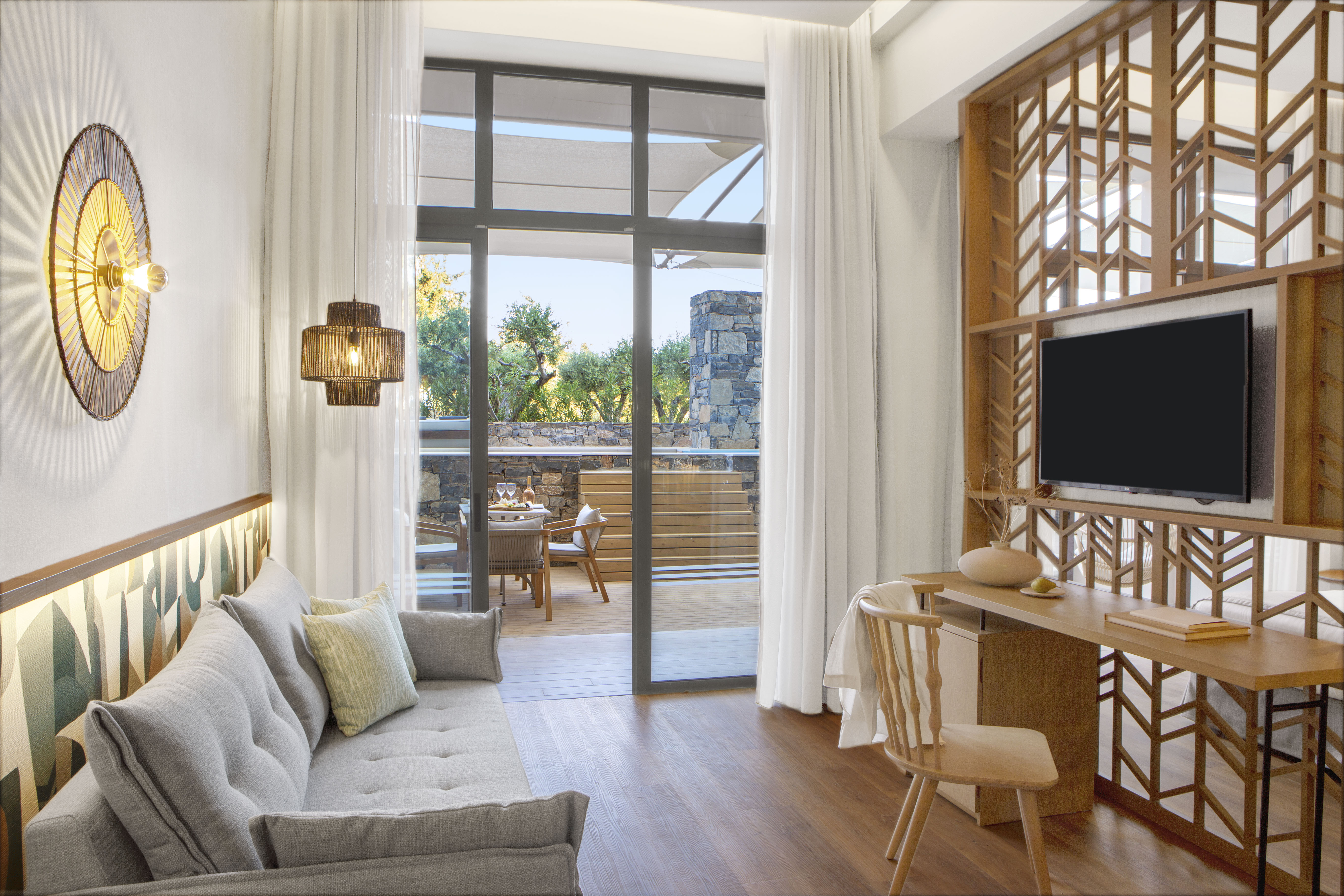 Guest room at the Wyndham Grand Crete Mirabello Bay in Agios Nikolaos, Other than US/Canada