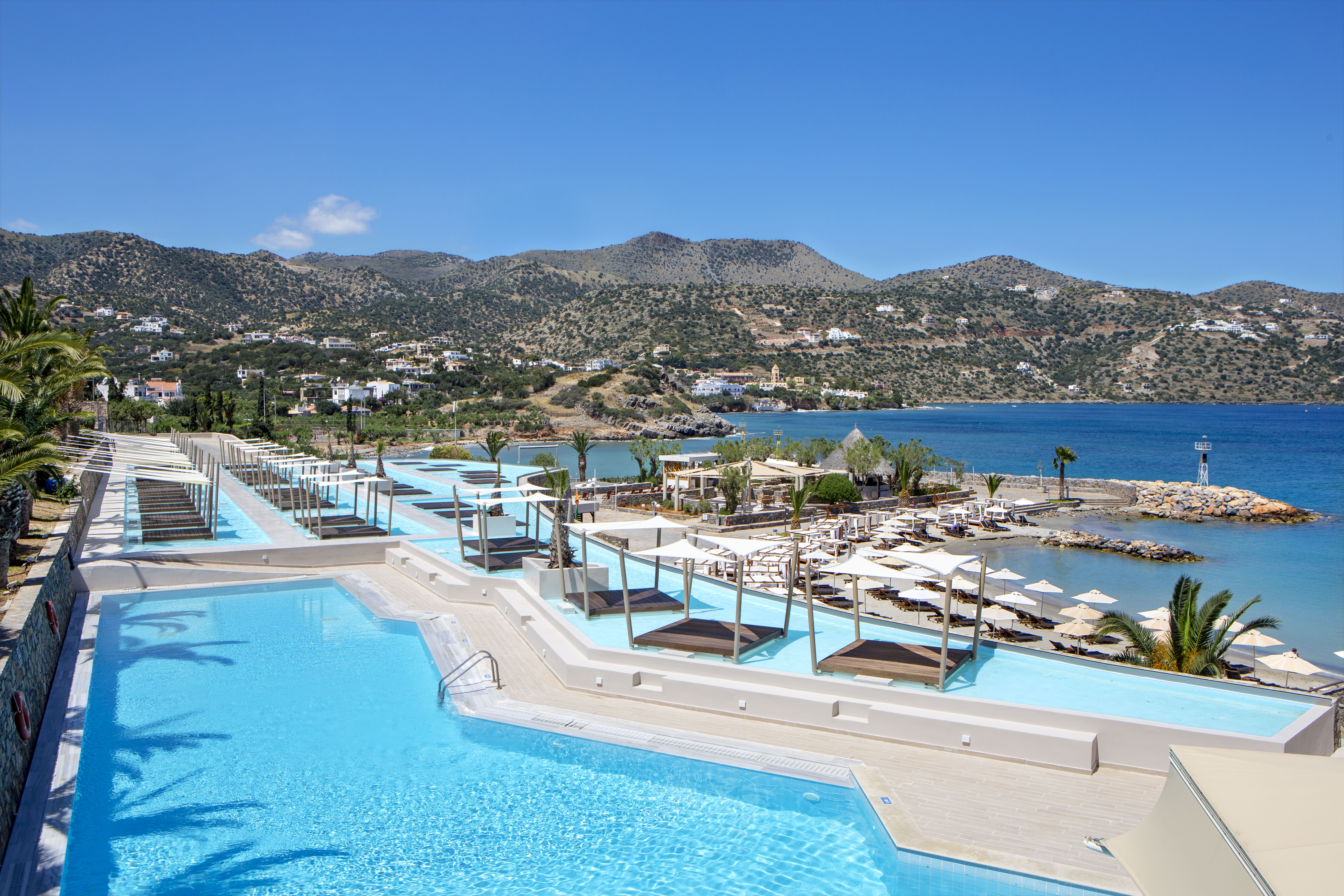 Pool bar at the Wyndham Grand Crete Mirabello Bay in Agios Nikolaos, Other than US/Canada