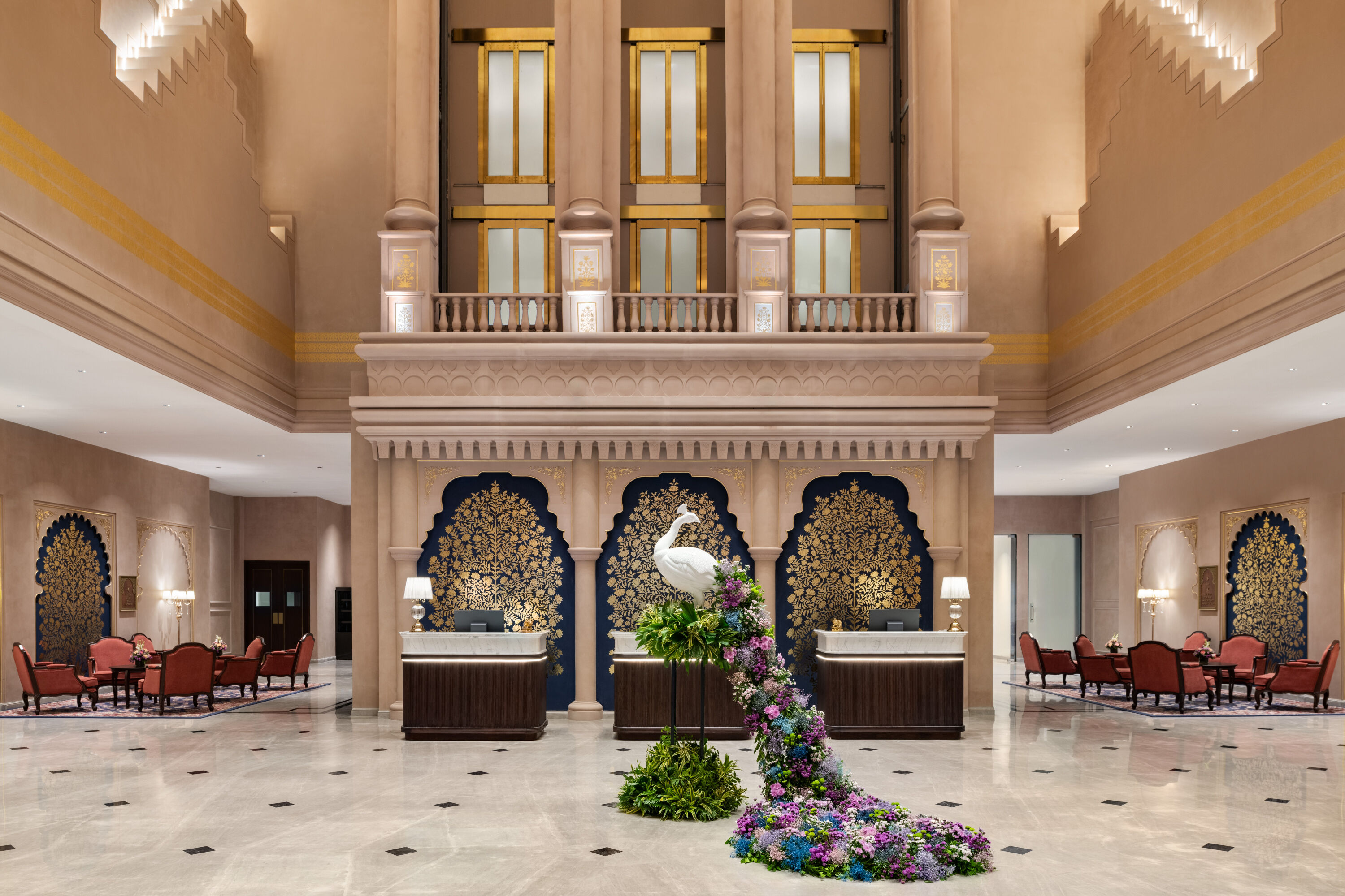 Wyndham Grand Udaipur Palace lobby atrium in Udaipur, Other than US/Canada