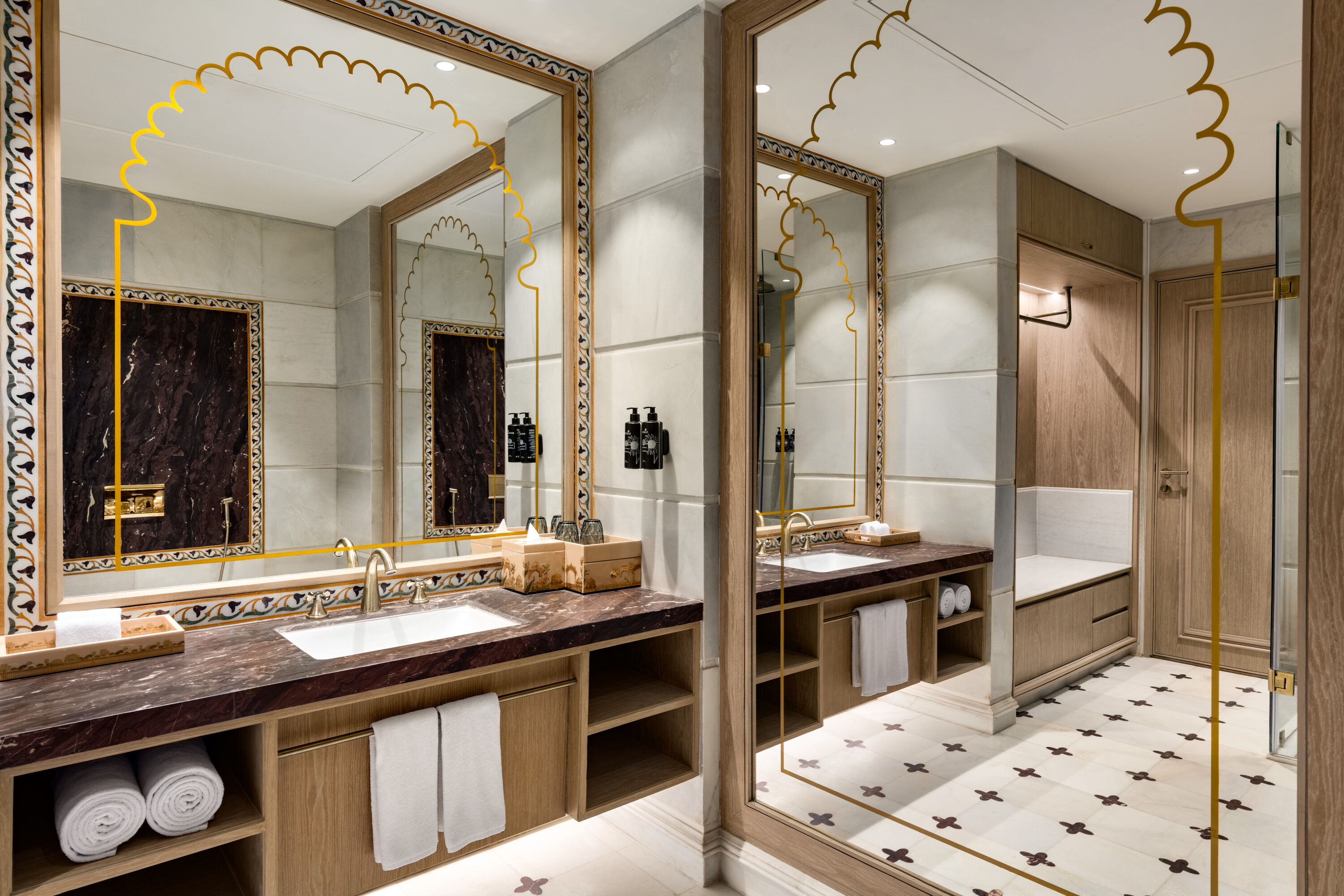 Guest room bath at the Wyndham Grand Udaipur Palace in Udaipur, Other than US/Canada
