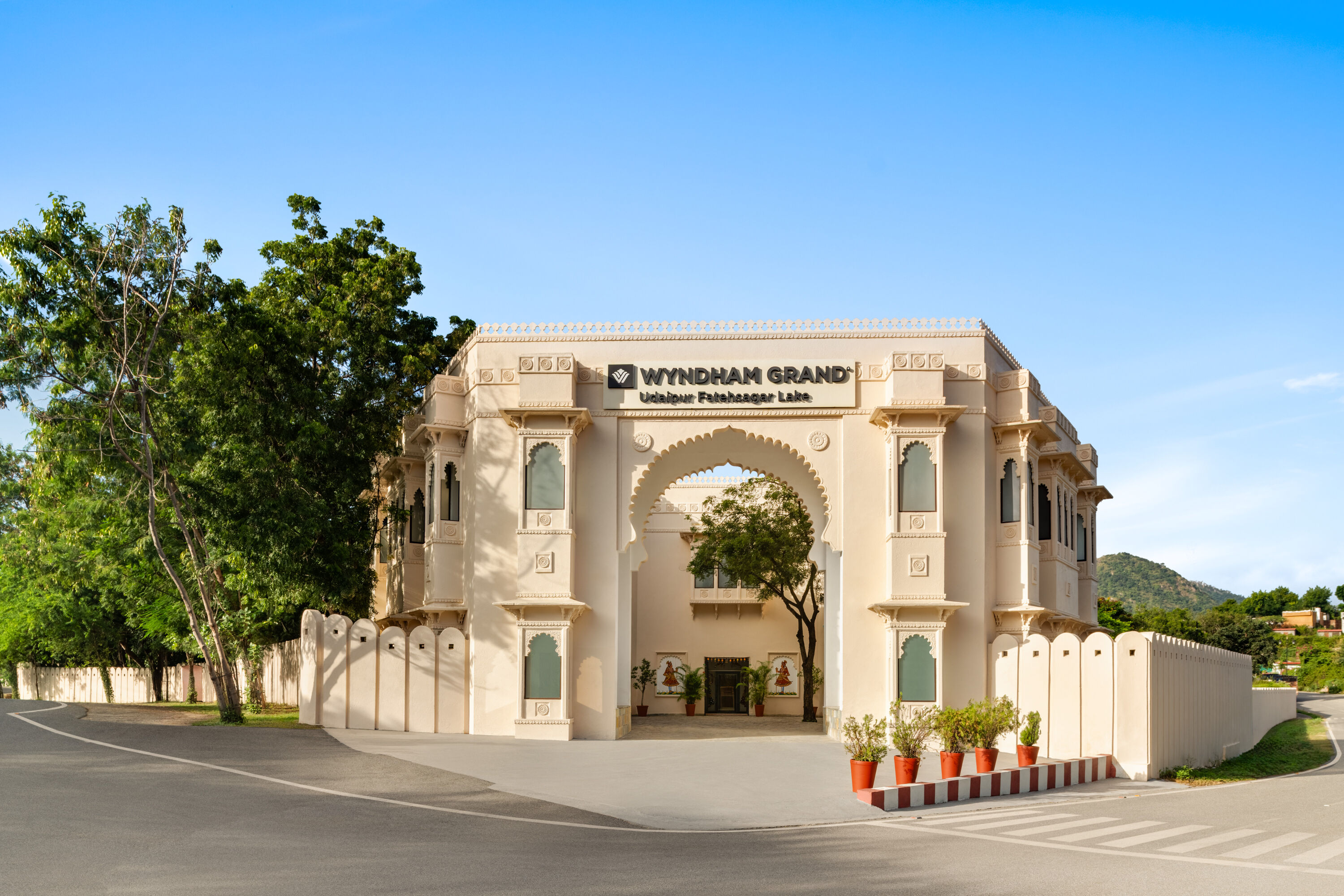 Exterior of Wyndham Grand Udaipur Palace hotel in Udaipur, Other than US/Canada
