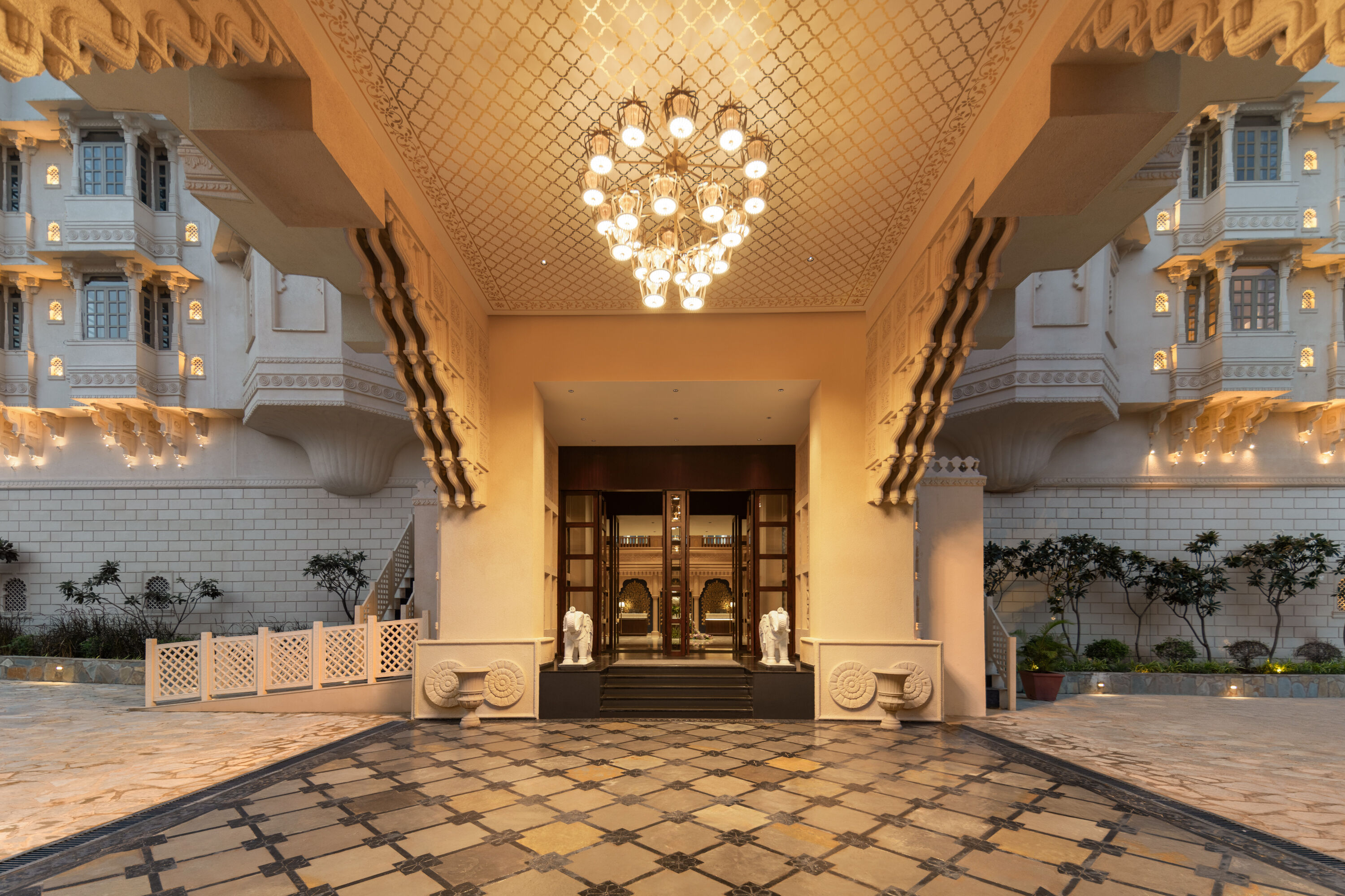 Exterior of Wyndham Grand Udaipur Palace hotel in Udaipur, Other than US/Canada