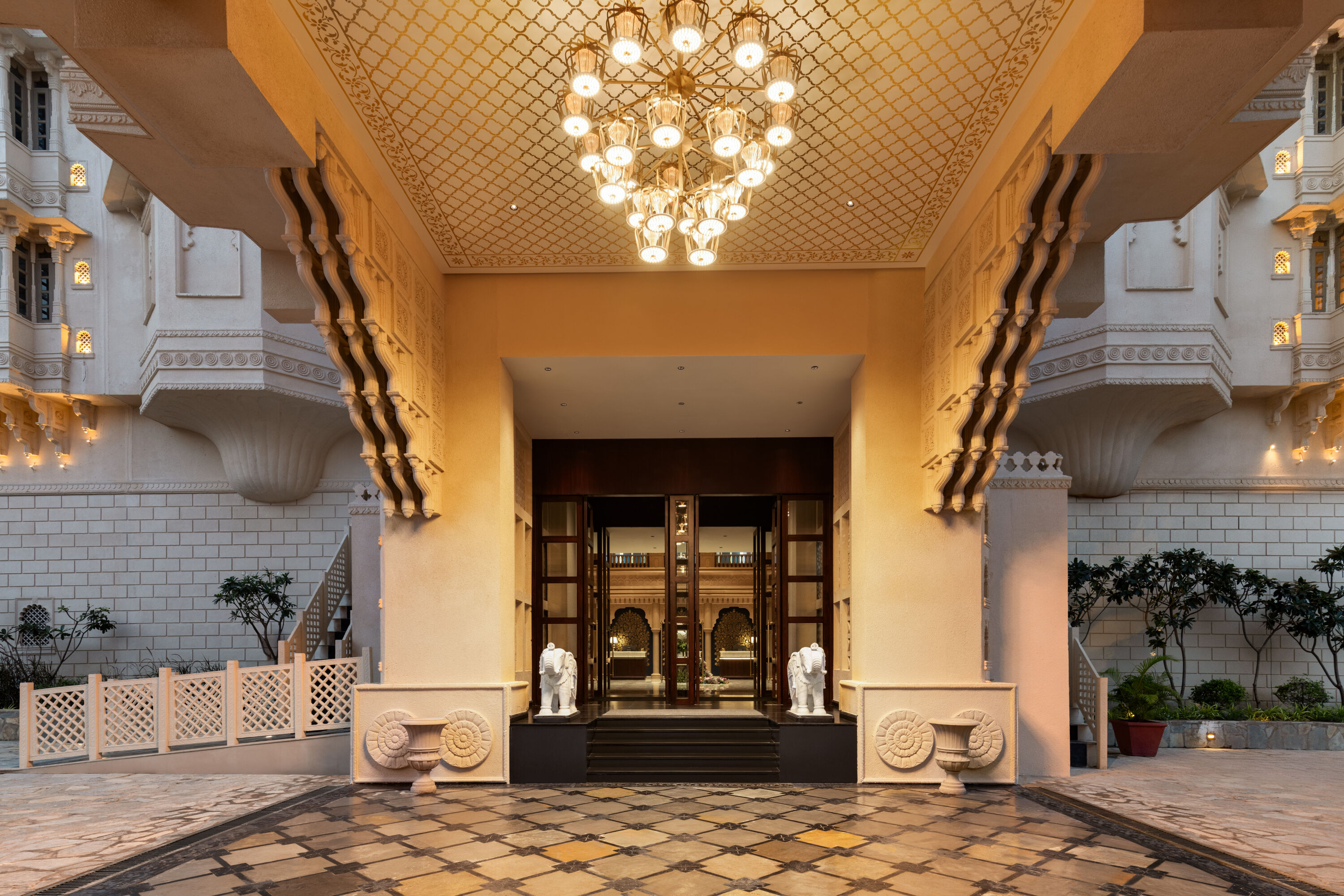 Exterior of Wyndham Grand Udaipur Palace hotel in Udaipur, Other than US/Canada