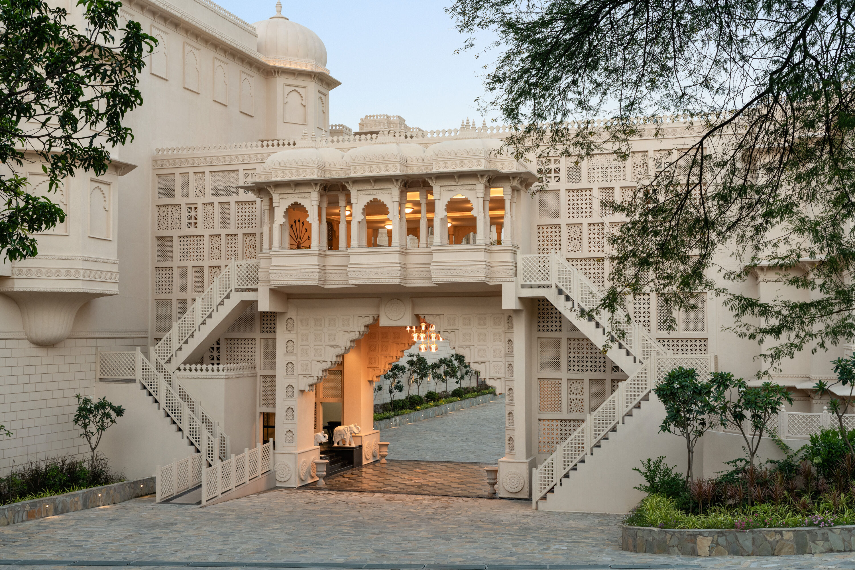 Exterior of Wyndham Grand Udaipur Palace hotel in Udaipur, Other than US/Canada
