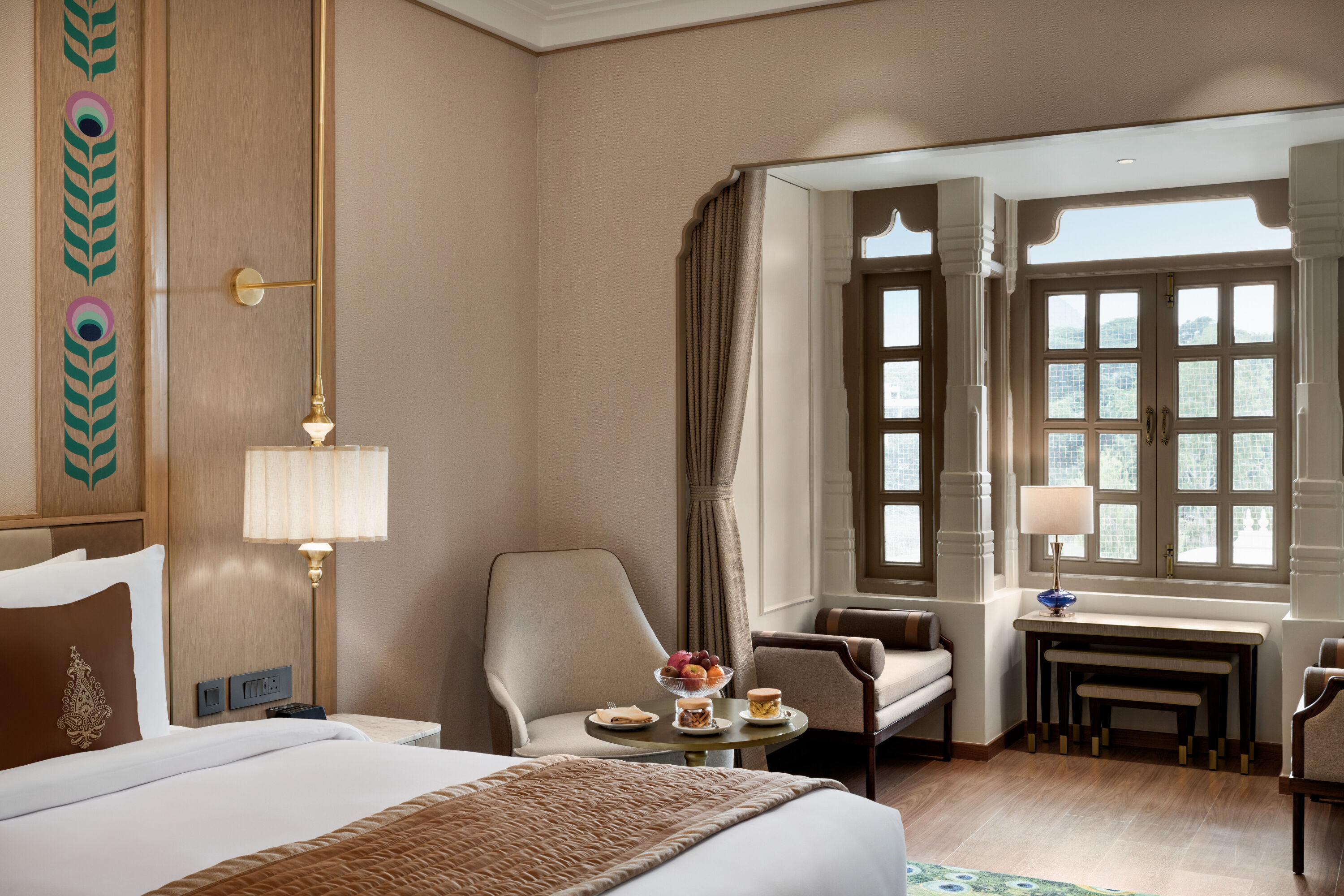 Guest room at the Wyndham Grand Udaipur Palace in Udaipur, Other than US/Canada