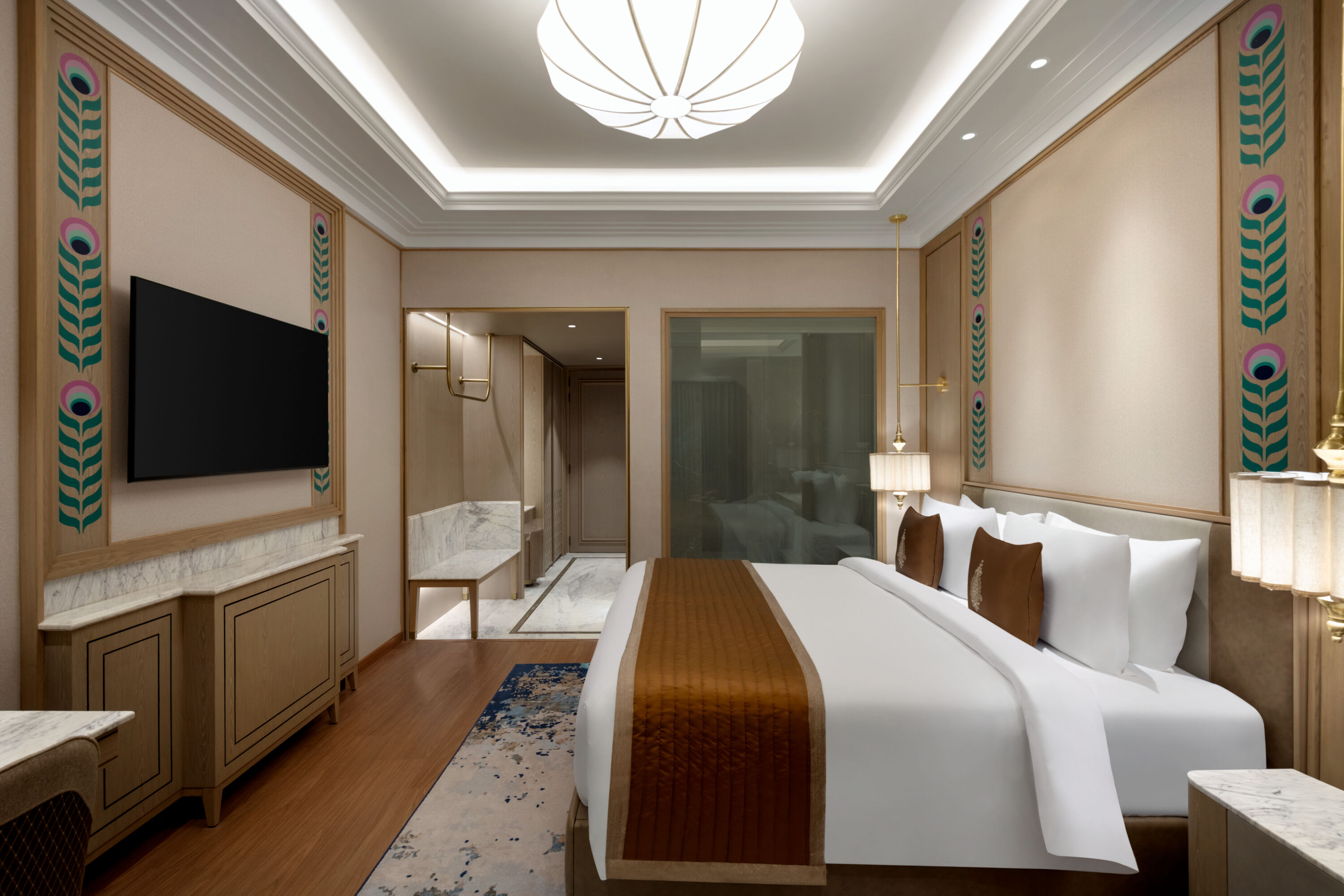 Guest room at the Wyndham Grand Udaipur Palace in Udaipur, Other than US/Canada