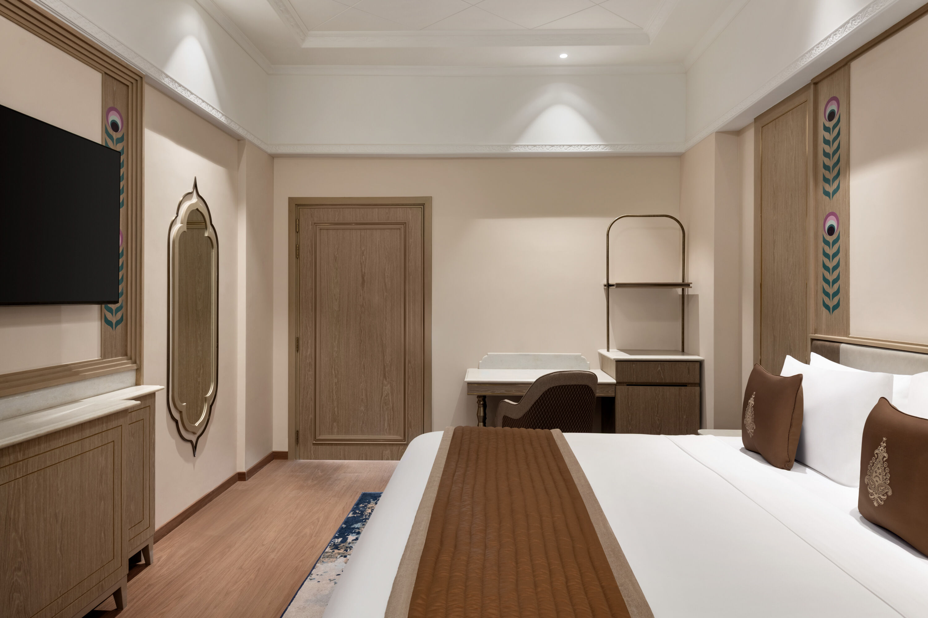 Guest room at the Wyndham Grand Udaipur Palace in Udaipur, Other than US/Canada