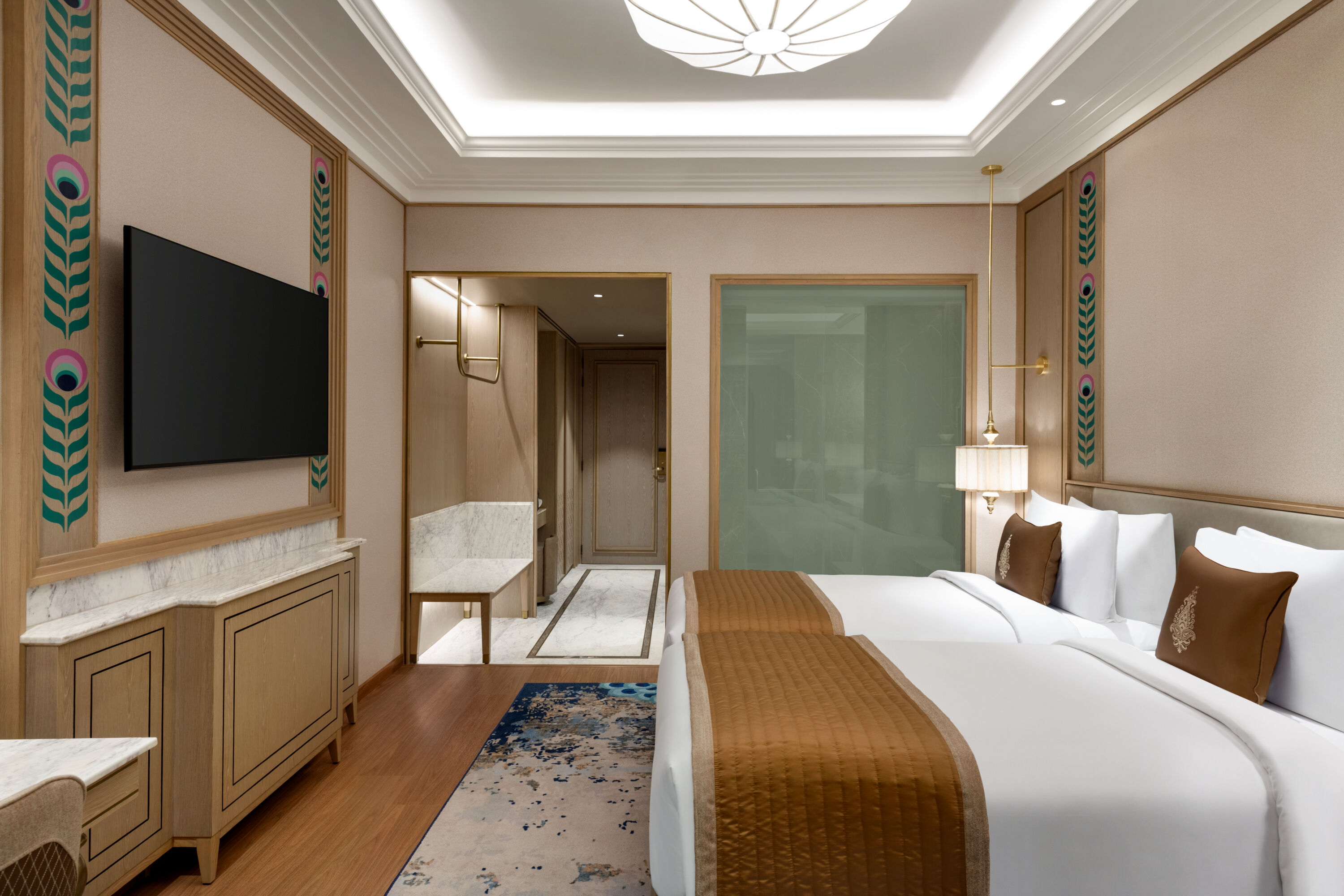 Guest room at the Wyndham Grand Udaipur Palace in Udaipur, Other than US/Canada