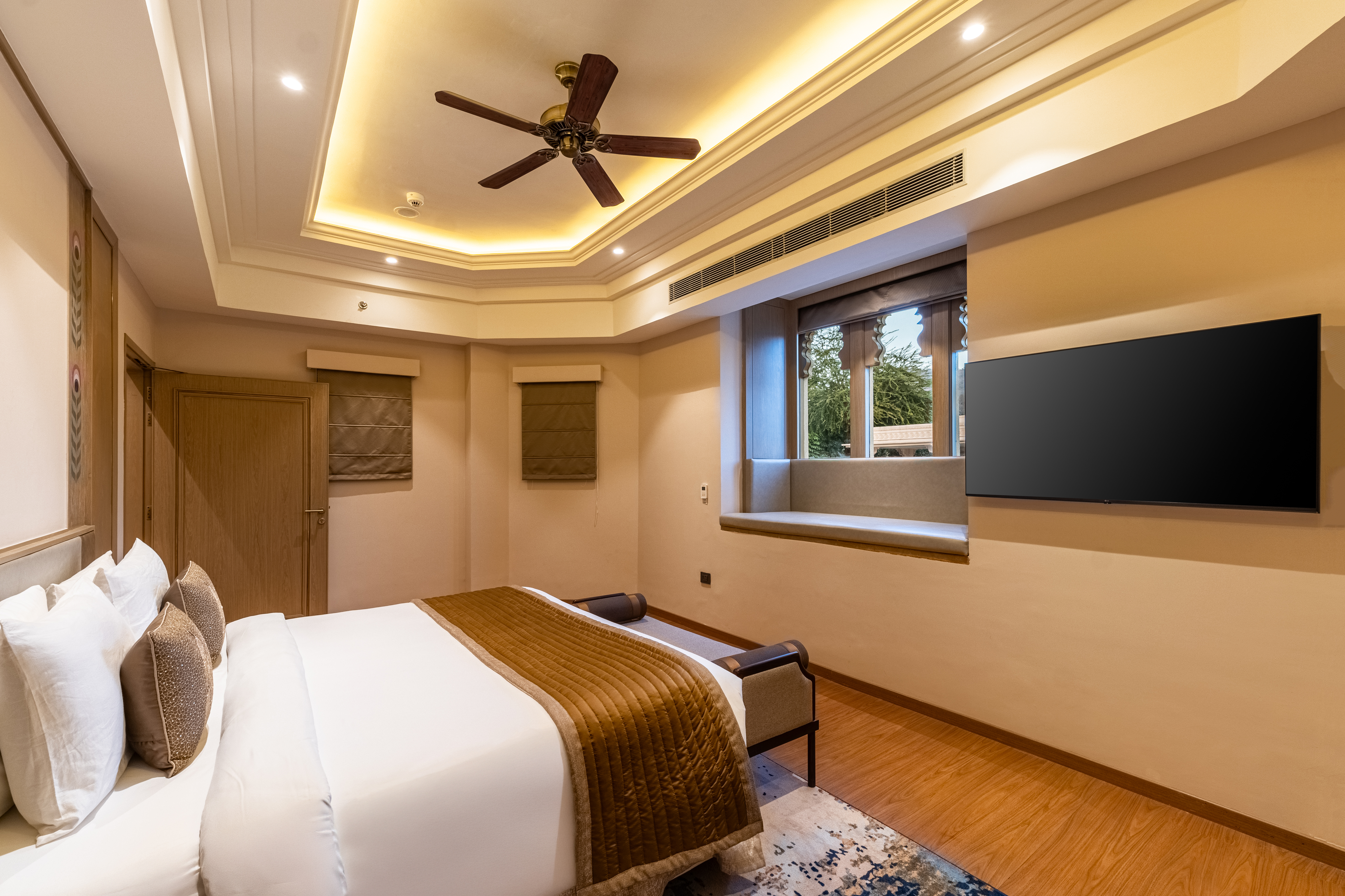 Guest room at the Wyndham Grand Udaipur Palace in Udaipur, Other than US/Canada