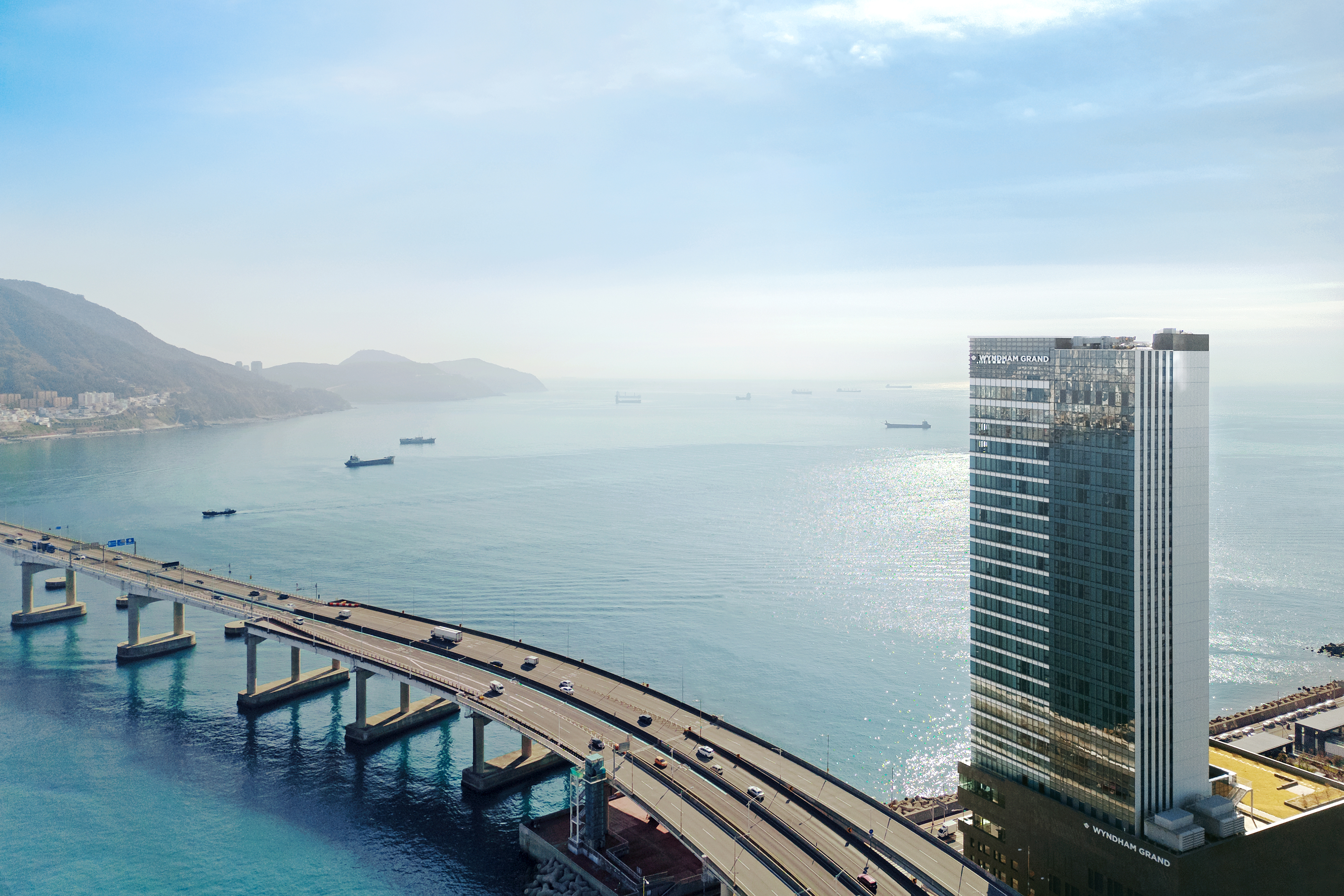 Exterior of Wyndham Grand Busan Ijin hotel in Busan, Other than US/Canada
