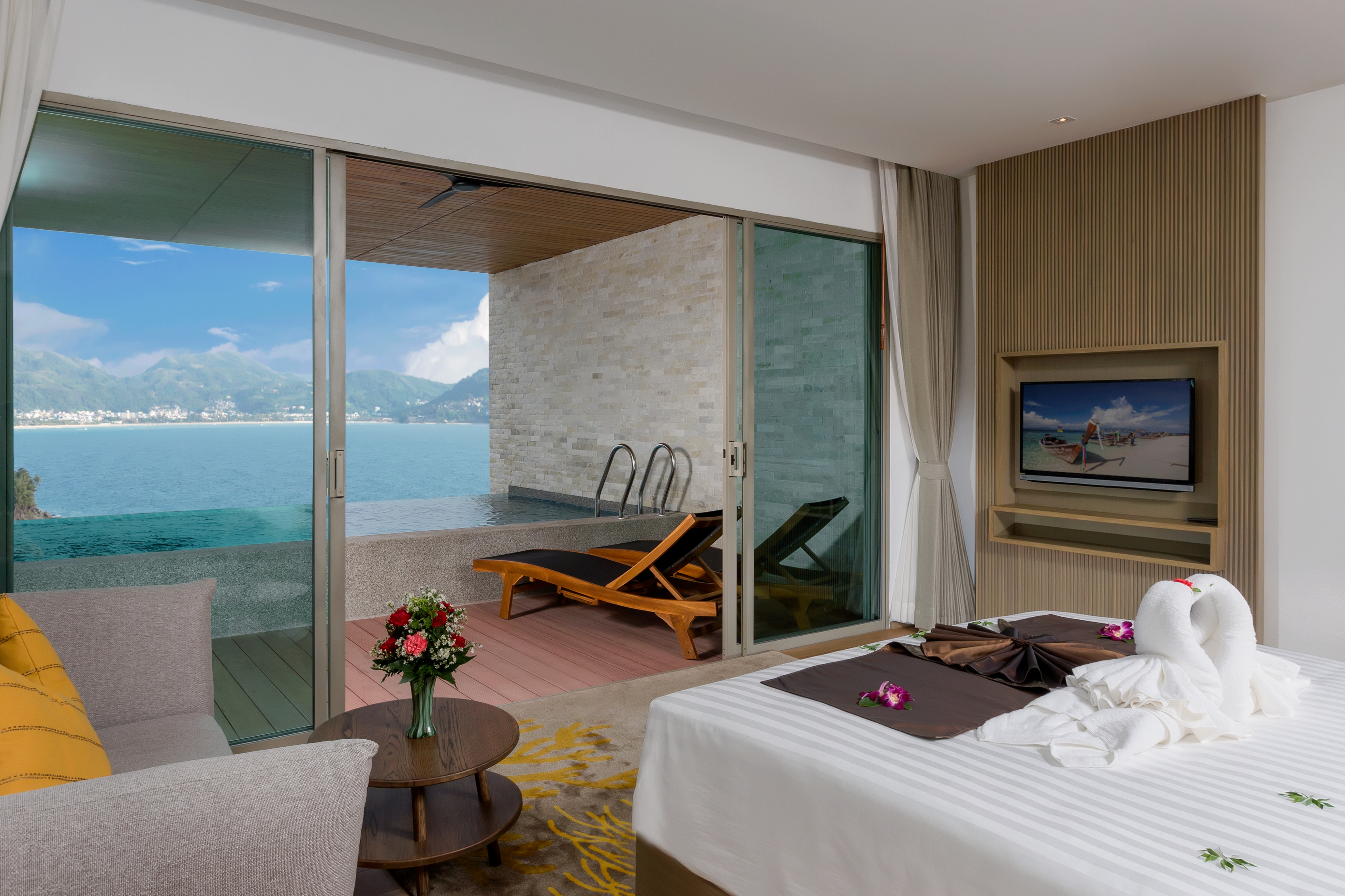 Guest room at the Wyndham Grand Phuket Kalim Bay in Phuket, Other than US/Canada