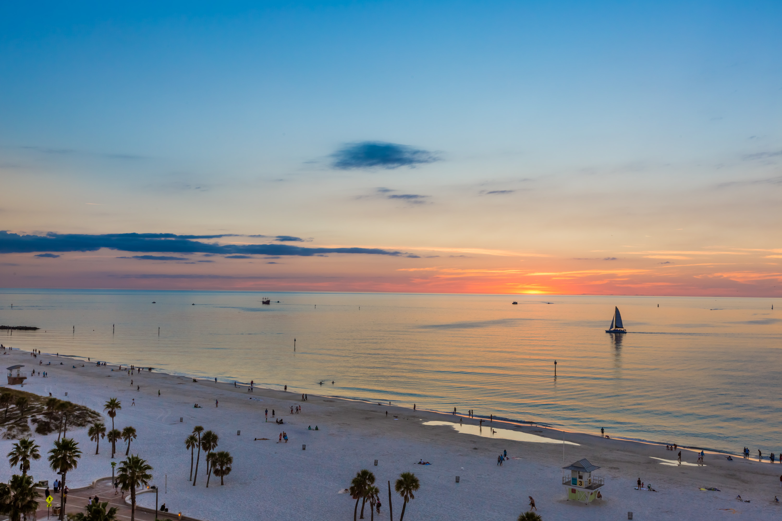 Beach near Wyndham Grand Clearwater Beach in Clearwater, Florida