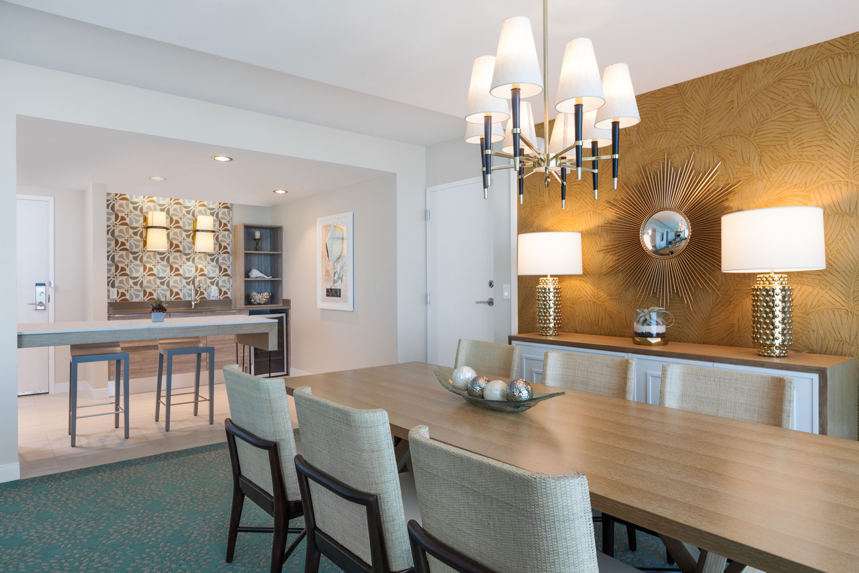 Wyndham Grand Clearwater Beach suite dining area in Clearwater, Florida