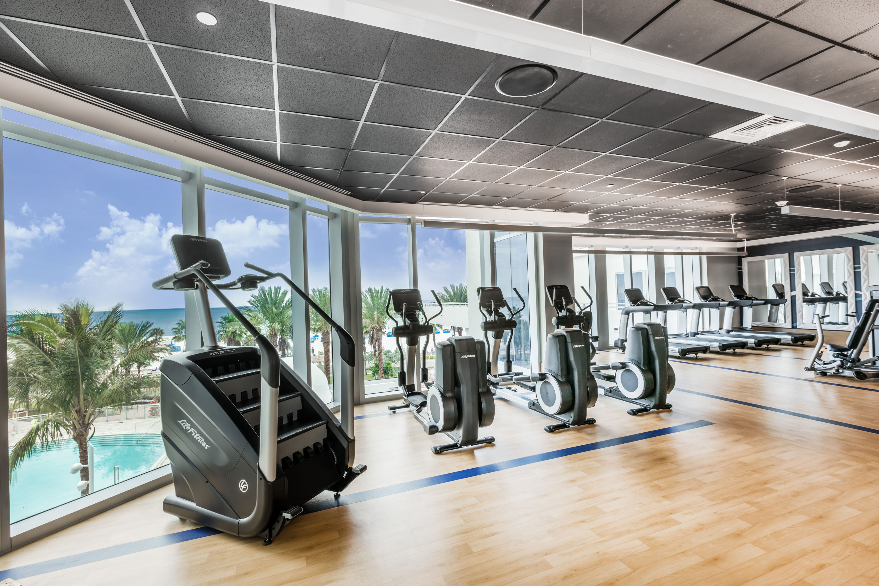 Fitness room at Wyndham Grand Clearwater Beach in Clearwater, Florida