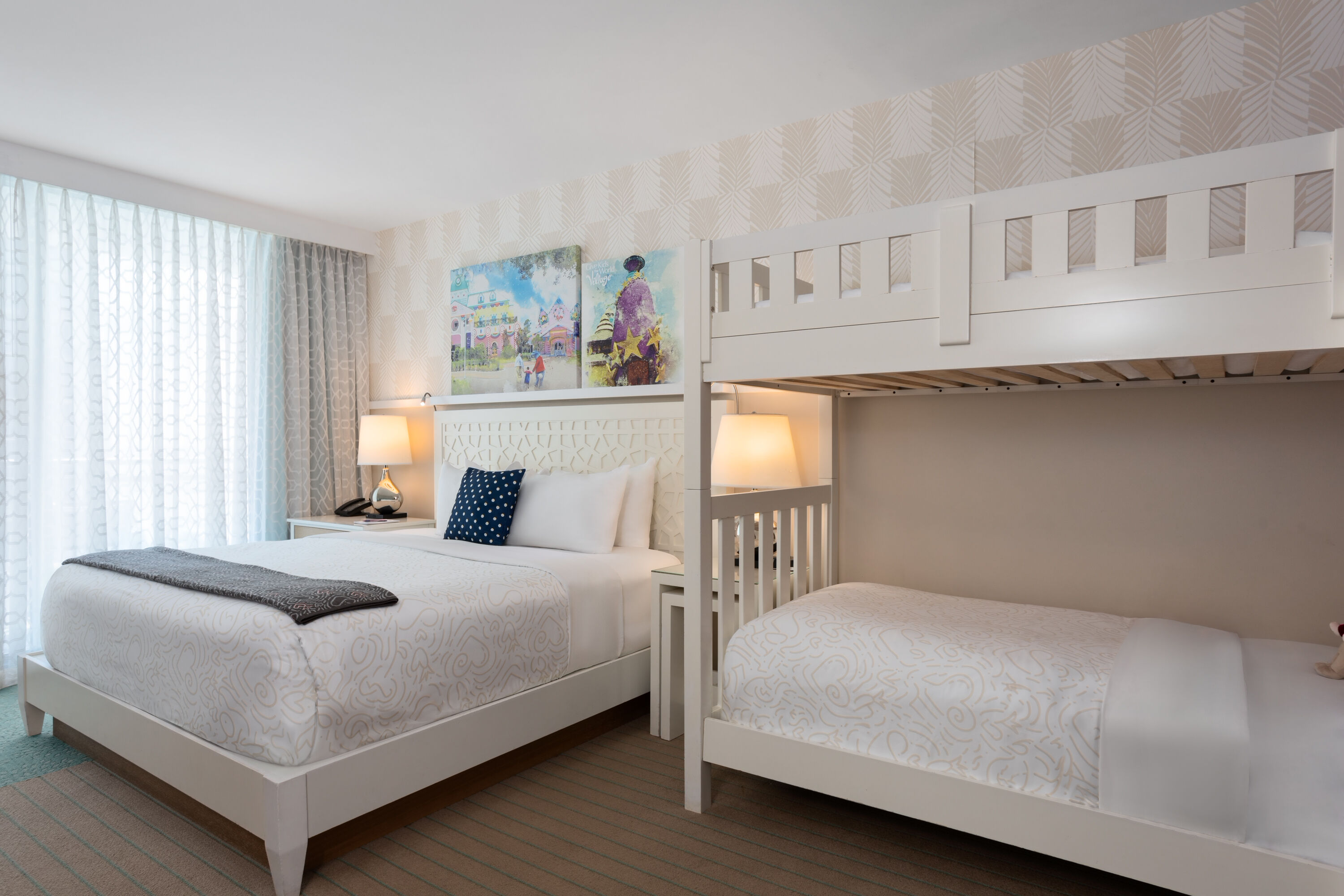 Guest room at the Wyndham Grand Clearwater Beach in Clearwater, Florida