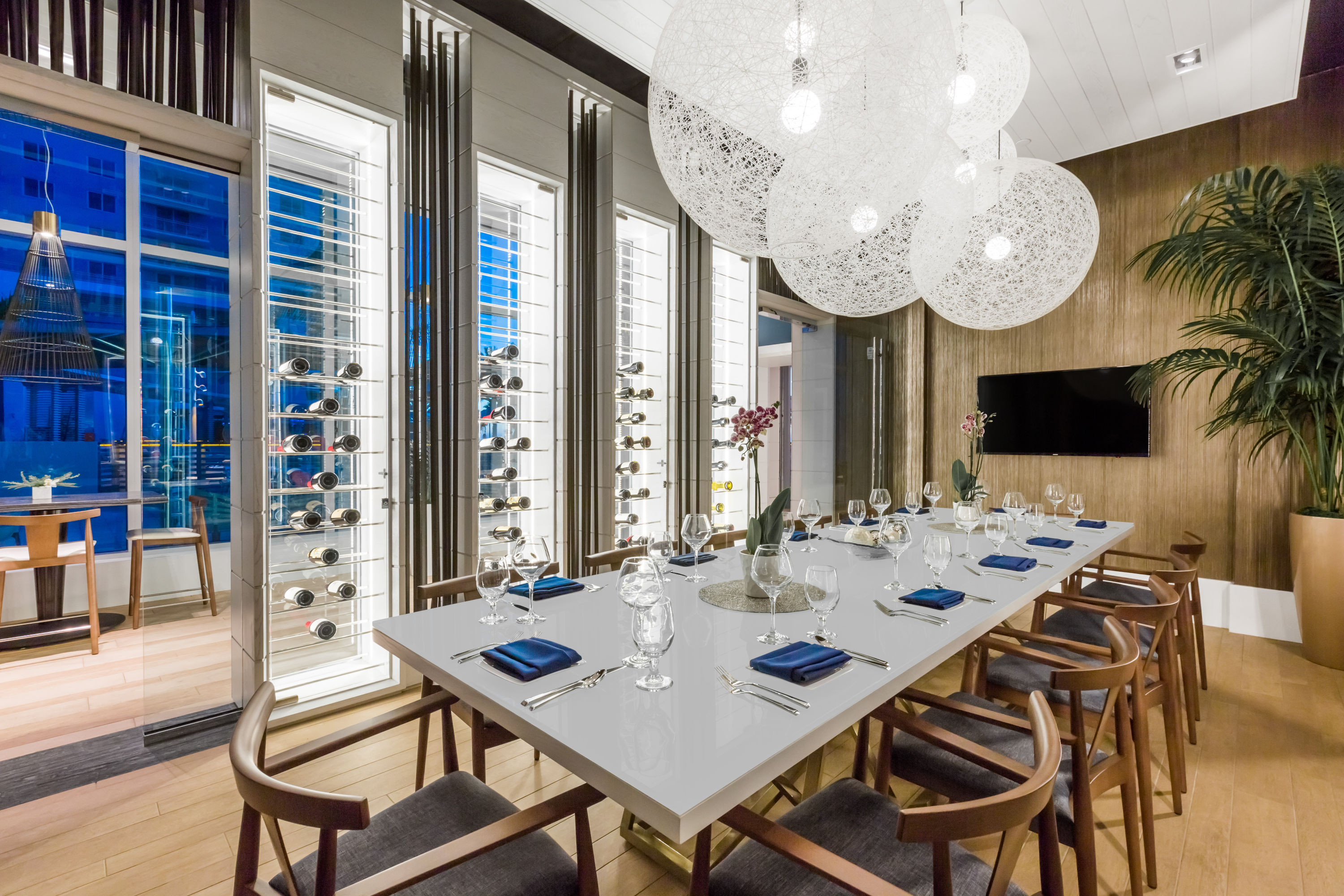 Wyndham Grand Clearwater Beach restaurant private dining area in Clearwater, Florida