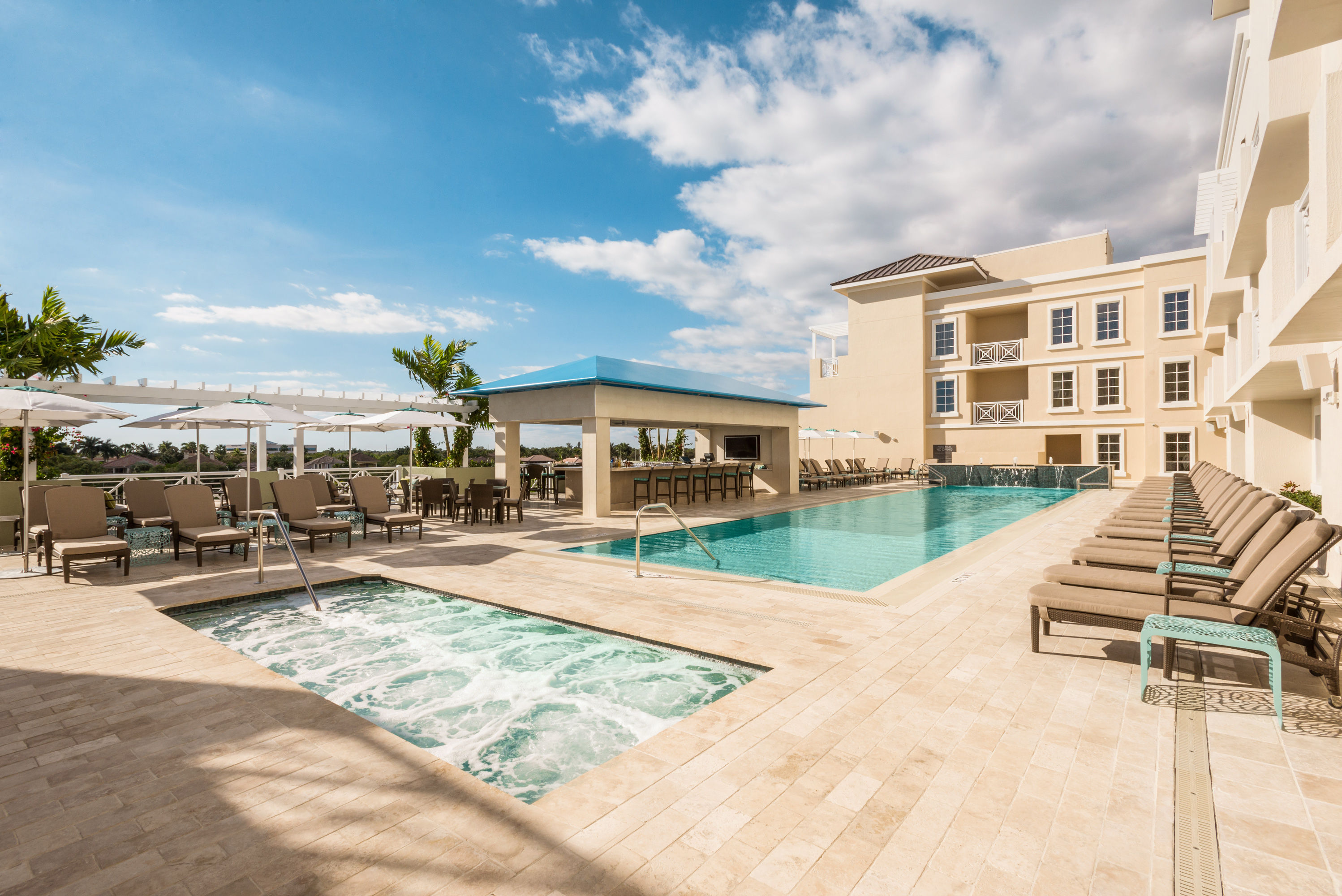 Pool at the Wyndham Grand Jupiter at Harbourside Place in Jupiter, Florida