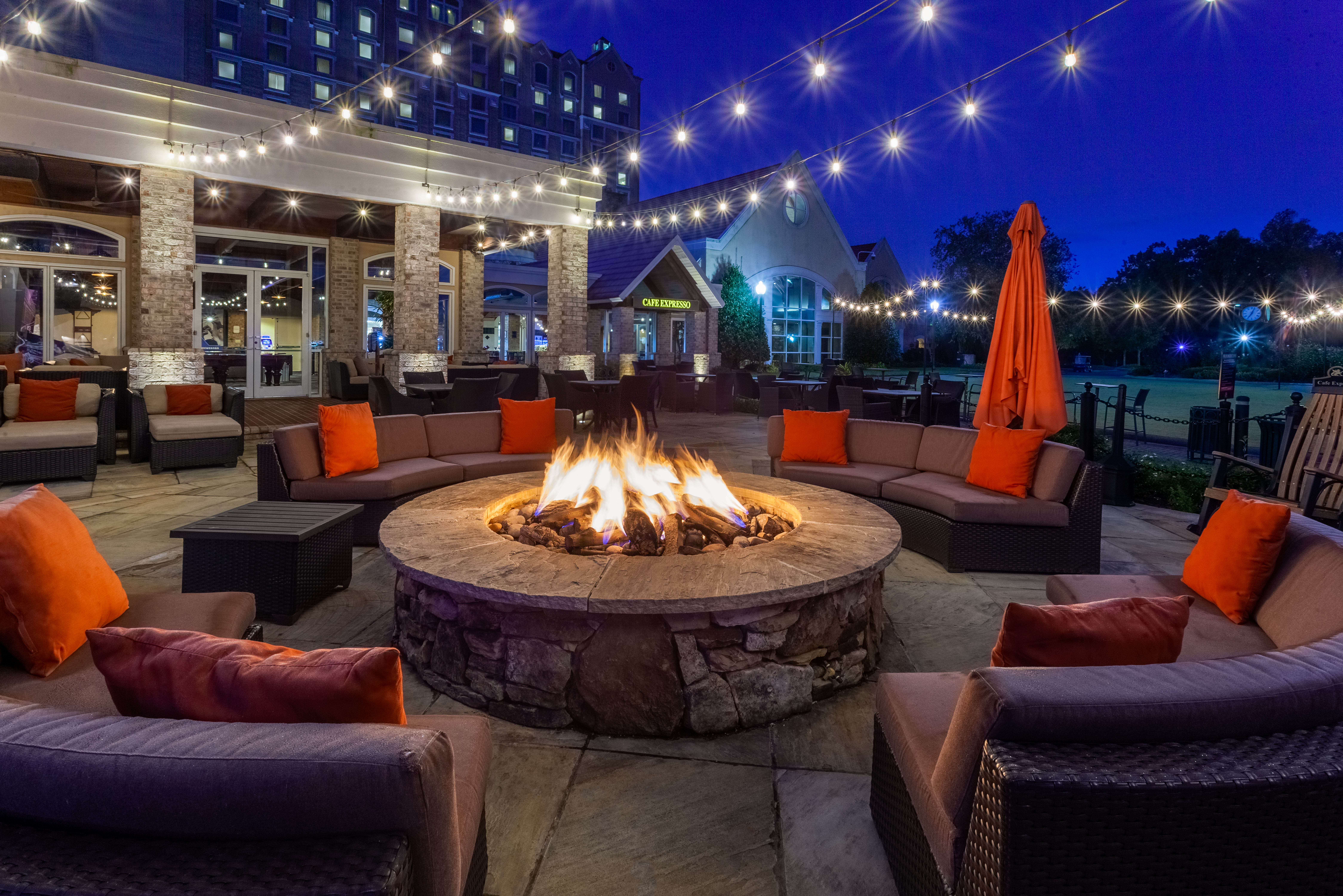 Firepit at Grandover Resort & Spa, a Wyndham Grand Hotel in Greensboro, North Carolina